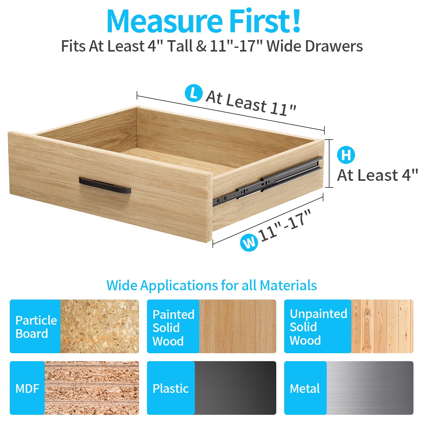 NTQNOIKA Drawer Dividers Organizer 6 Pack, Adjustable Separators 4
