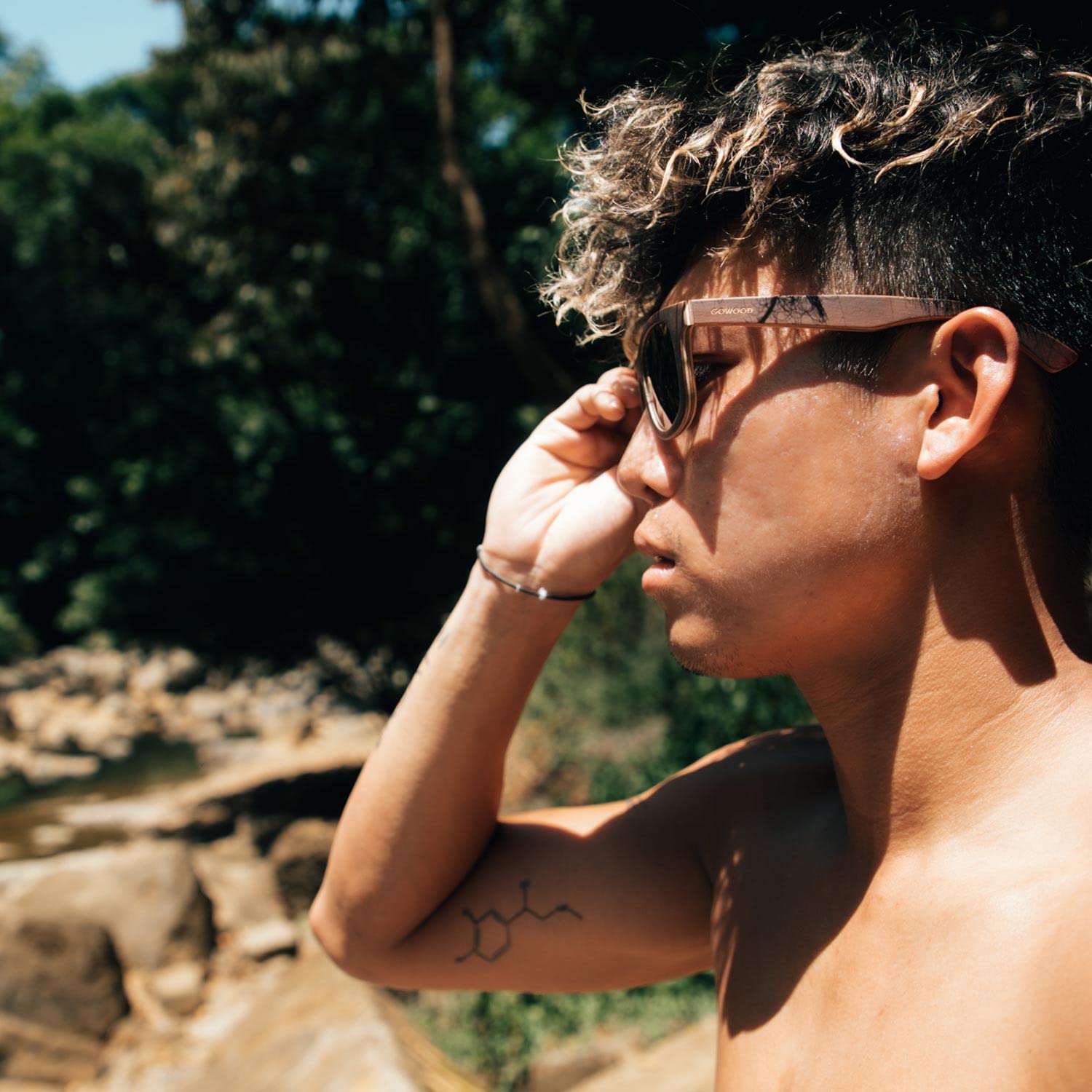 GOWOOD Gafas de sol clásicas de madera de arce hombre y mujer | Gafas de sol oscuras con lentes polarizadas Protección UV400