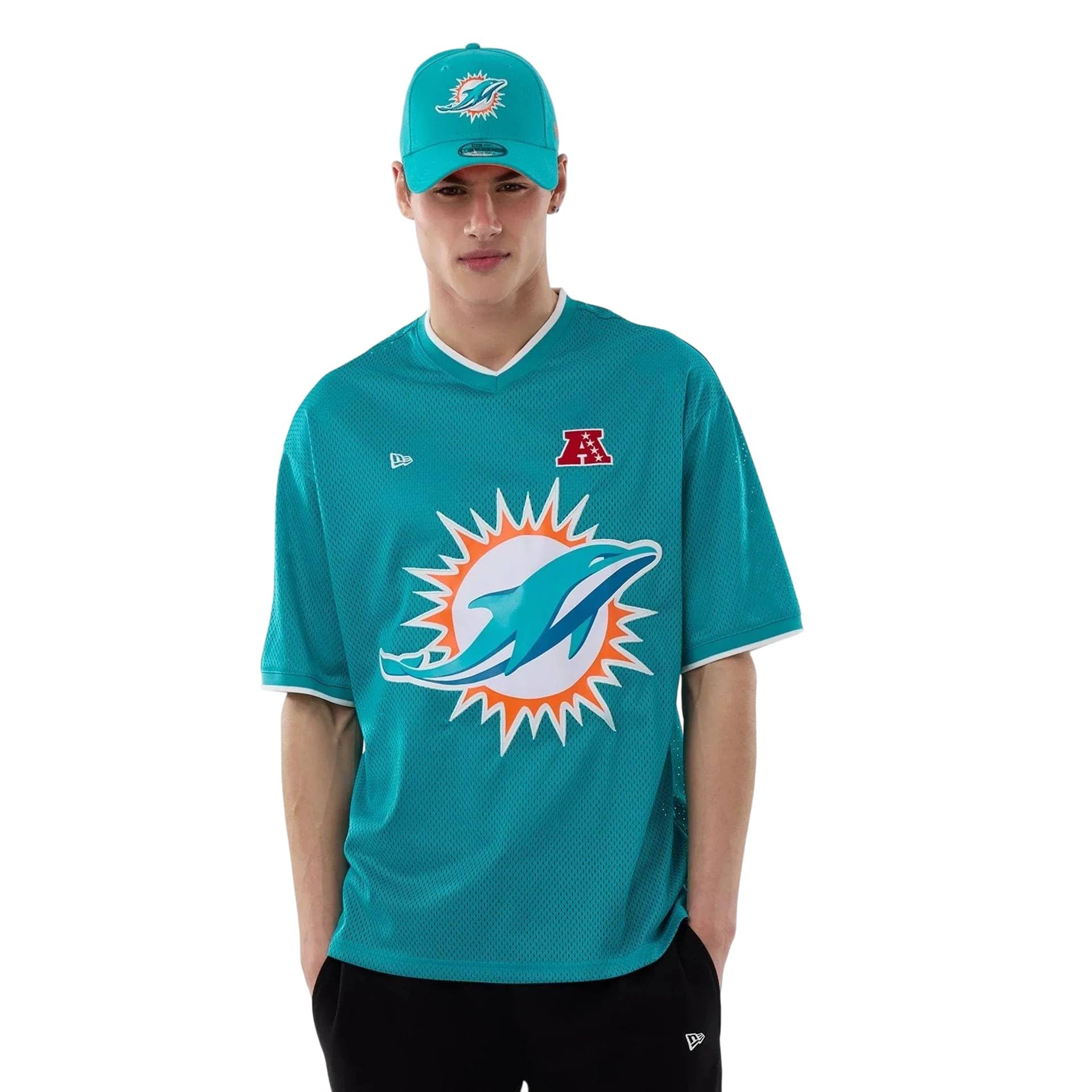 New Era Maglietta Oversize Miami Dolphins NFL Turchese Adulto