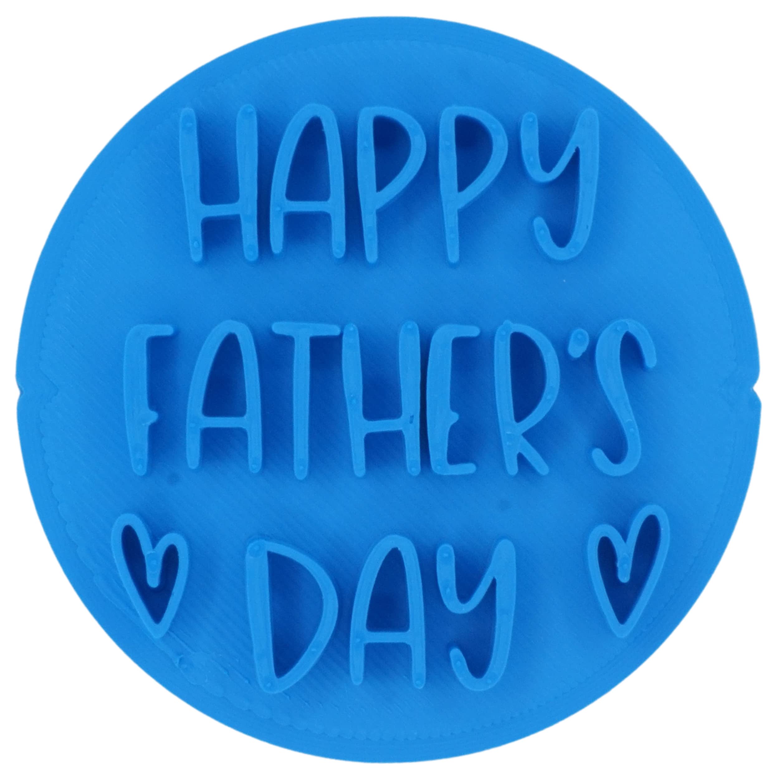 Happy Father's Day Heart Cookie Stamp Fondant Embosser 6cm (2.36 inches) Made in The UK for Baking, Cooking, Fondant, Icing, Cupcake, Cookie, Cake, Biscuits, Decoration