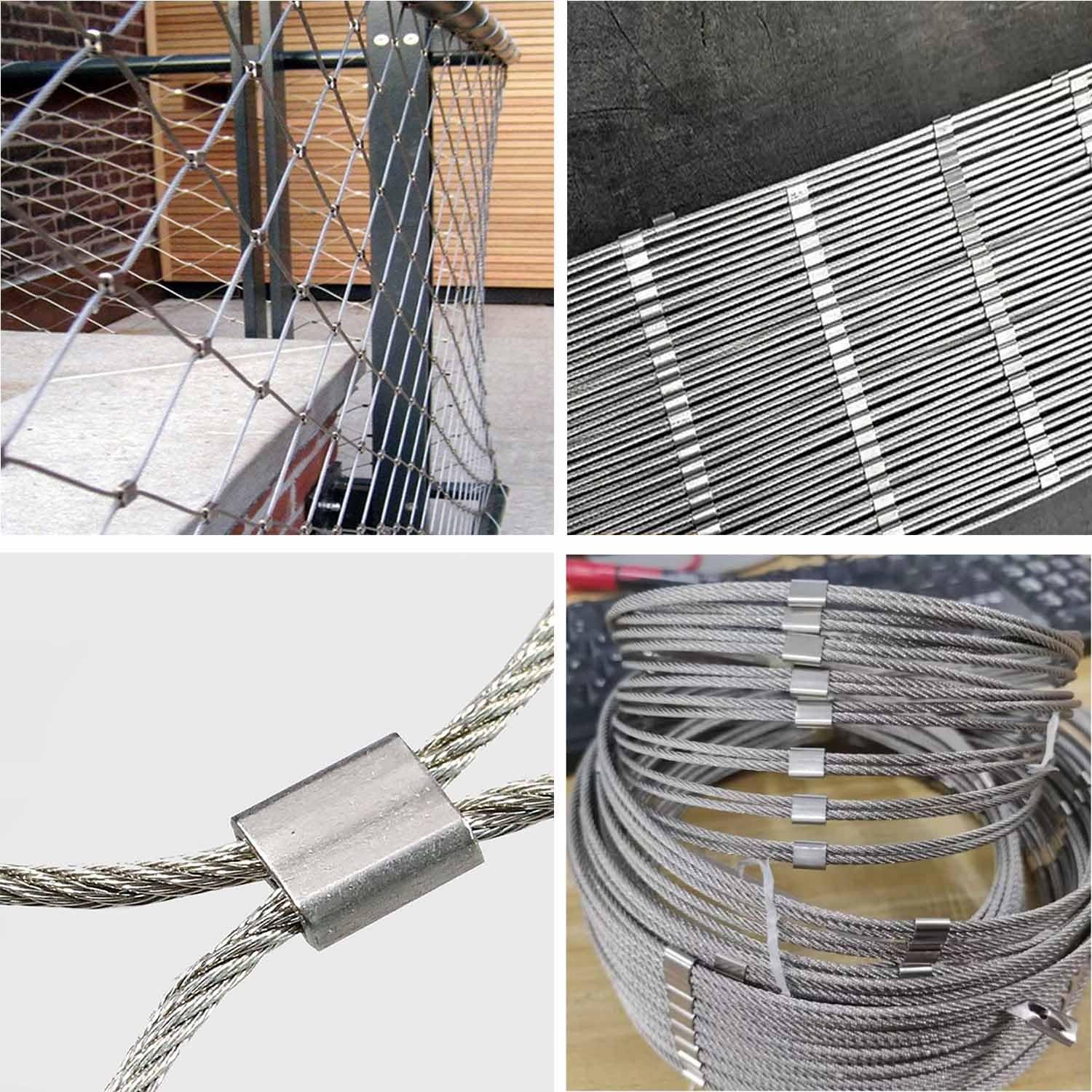 Siatka linowa ze stali nierdzewnej 304, elastyczna siatka balustradowa do dekoracji ogrodu i gospodarstwa, siatka bezpieczeństwa, dekoracyjna siatka DIY, 1,5 x 26 m