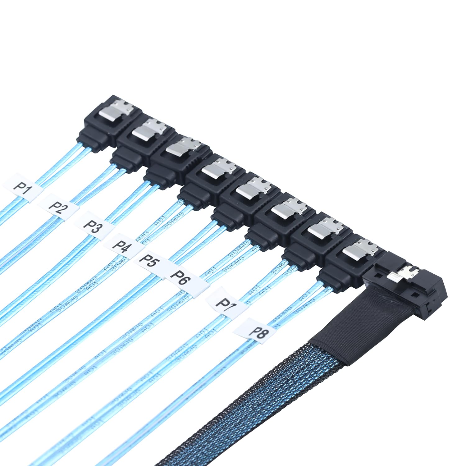 PCI-E Ultraport Slimline SAS 4.0 LP SFF-8654 8i 74-pinowy do 8X SATA 7-pinowy kabel wewnętrzny serwera 1 m