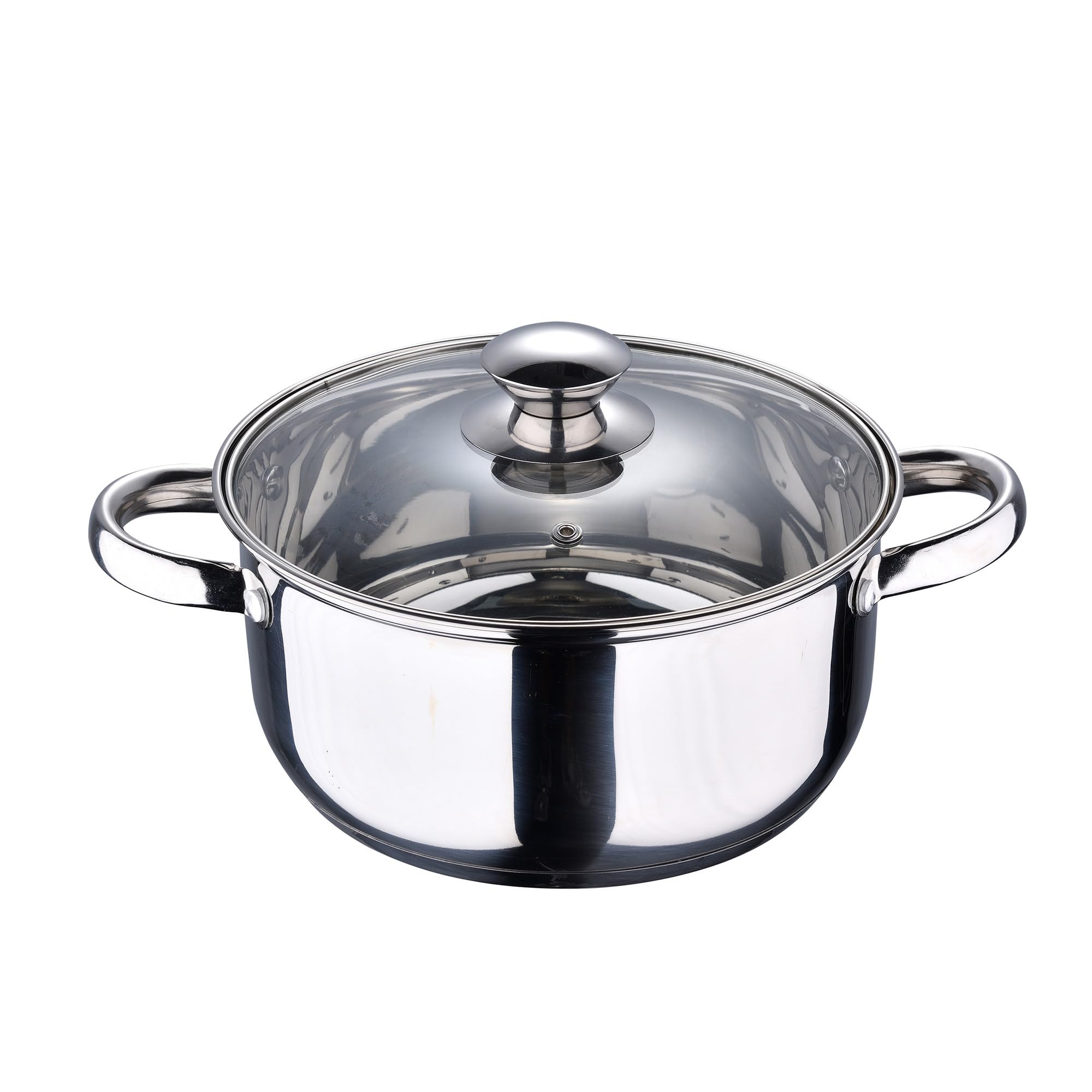 San Ignacio Bateria de cocina 7 piezas Faro, acero inoxidable, con juego sartenes (18/22/26 cm) Jolie en aluminio forjado