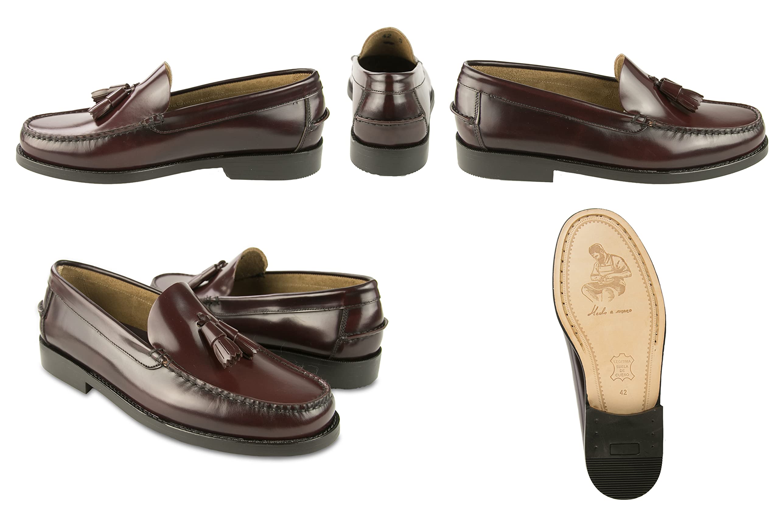 Zerimar Mocasines Zapatos Castellanos | Fabricados en España | Mocasin Antifaz Hombre Piel | Zapatos Castellanos Elegantes | Zapatos Casuales Hombre