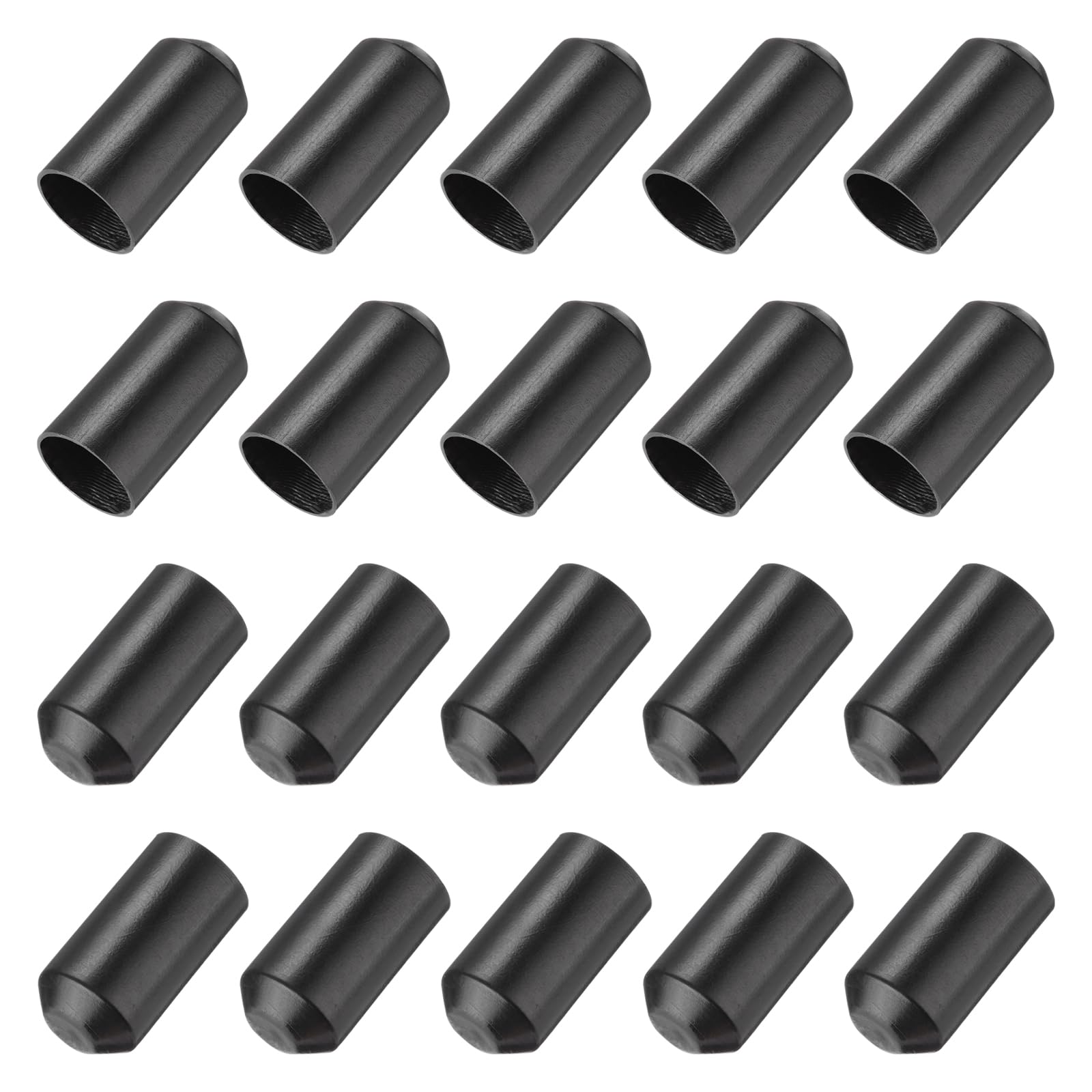 MECCANIXITY 100 cappucci termorestringenti, 20 mm di diametro interno x 40 mm di lunghezza, rapporto 1,5:1, tappi per tubi termorestringenti, sigillati, impermeabili, adesivi per cavi elettrici
