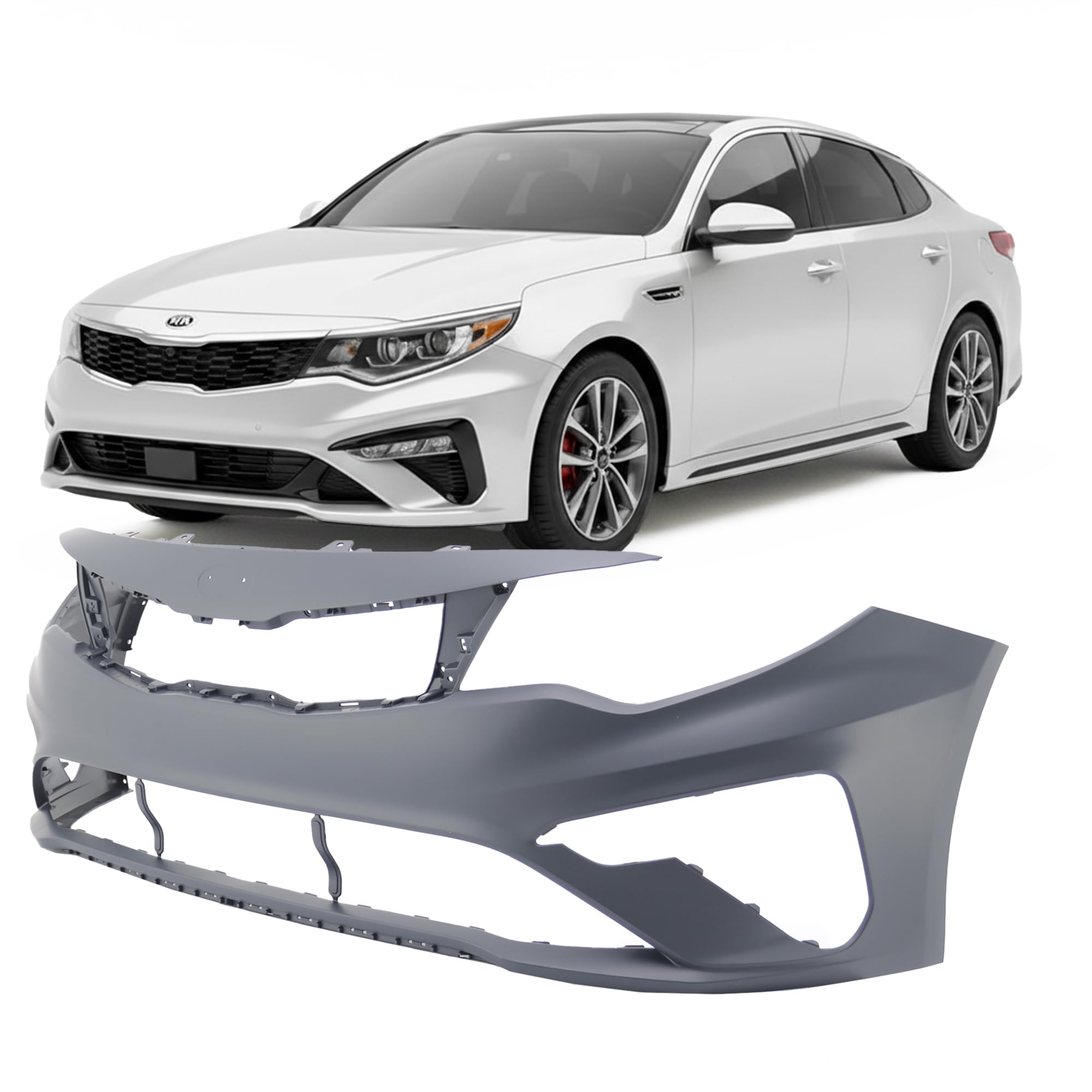 FitParts Compatible with Kia Optima 2019–2020 Front Bumper Cover