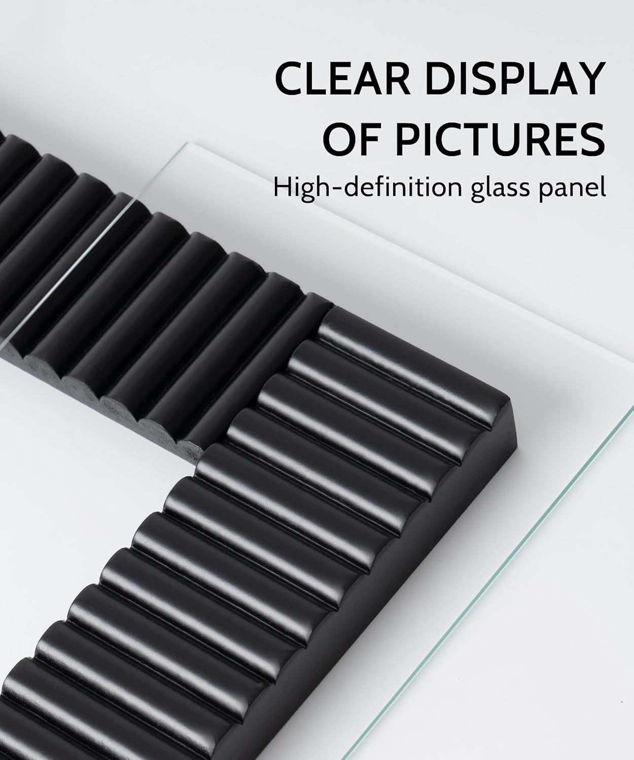 SUMGAR 5x7 Black Picture Frame Wood Photo Frame Modern Classic Living Room Office Decor Tabletop Wall Hanging Display Artwork Painting Gift for Family Friends Birthday Graduation Wedding - Image 4