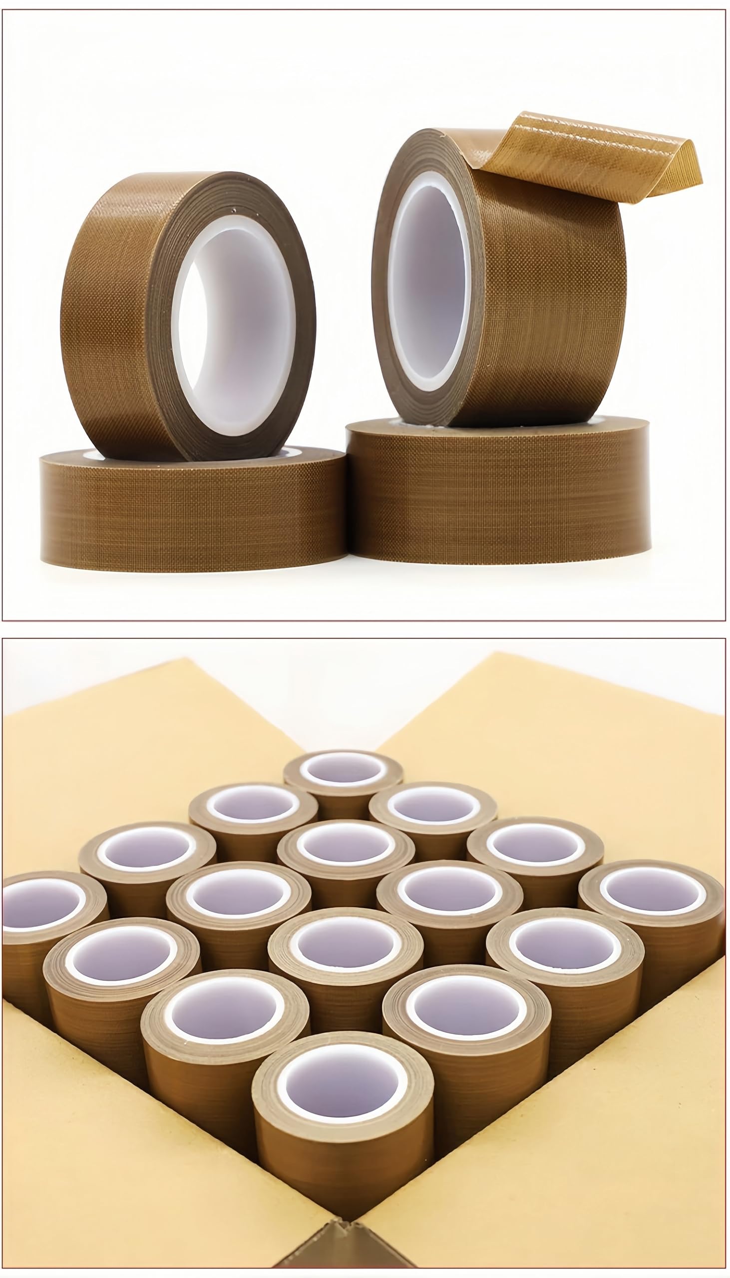 Nastro resistente - Nastro isolante da 400°C a 2000°C for uso industriale, lunghezza 10 m, larghezza 10 mm-300 mm 1 pezzo(0.15mmx50mmx10M (1000° C))