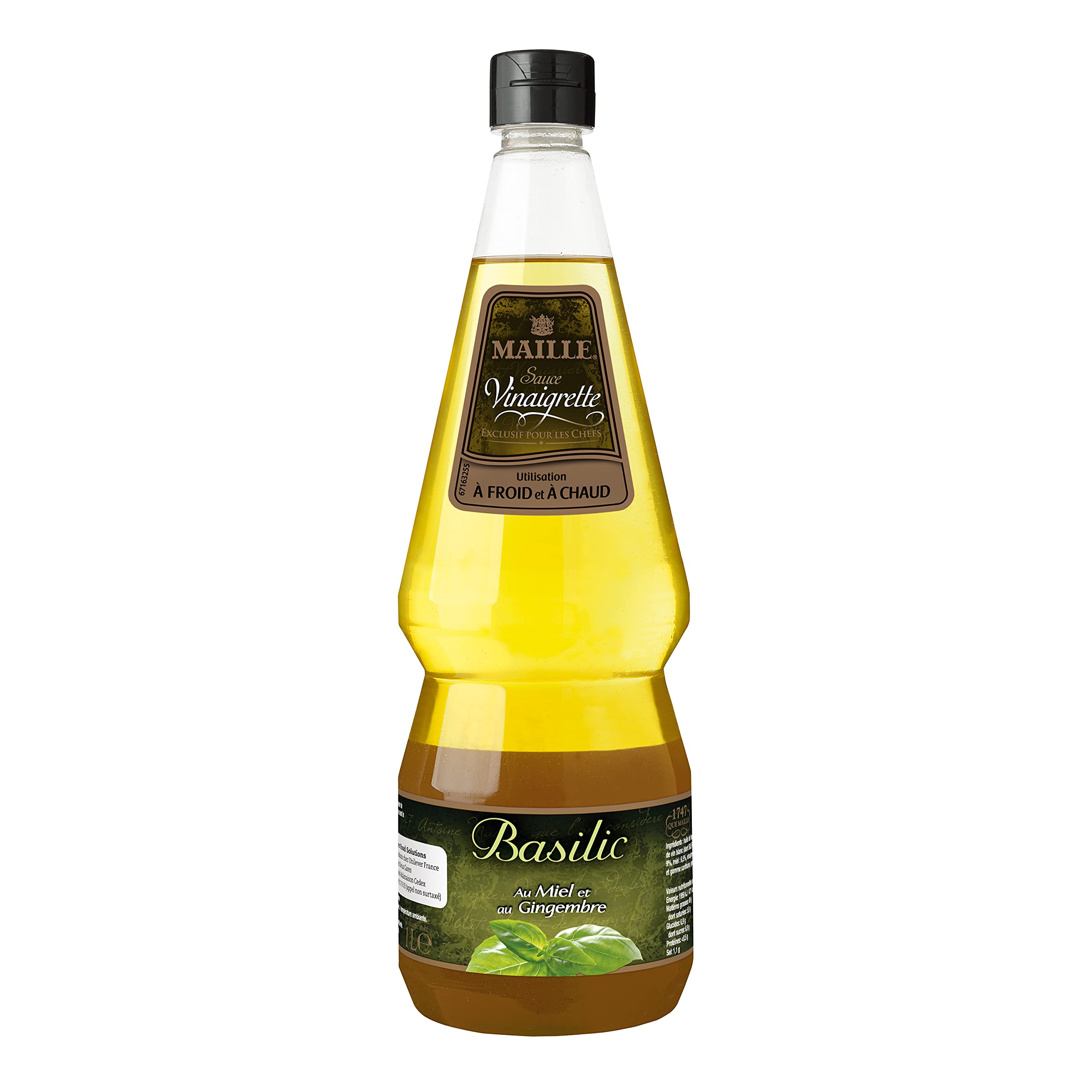 Maille Sauce Vinaigrette Basilic, Saveurs "faits maison" 1l - Lot de 2