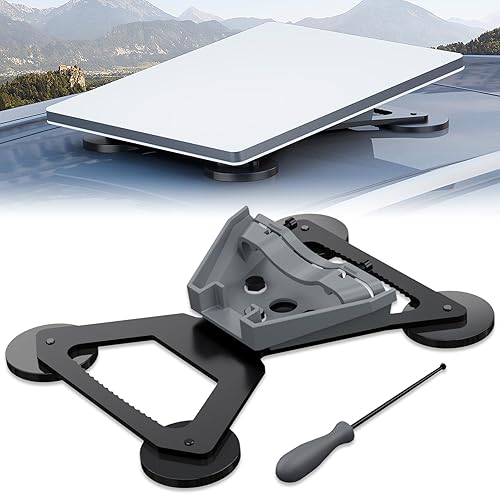 Starlink Mini Mount, magnético con bases magnéticas de alta resistencia de 200 libras, Starlink Mini accesorios con cerradura Starlink Mini Mount