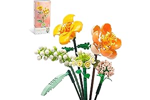 456-Piece Artificial Flowers Building Set: Mini Bricks Flower Bouquet Decoration for Any Home