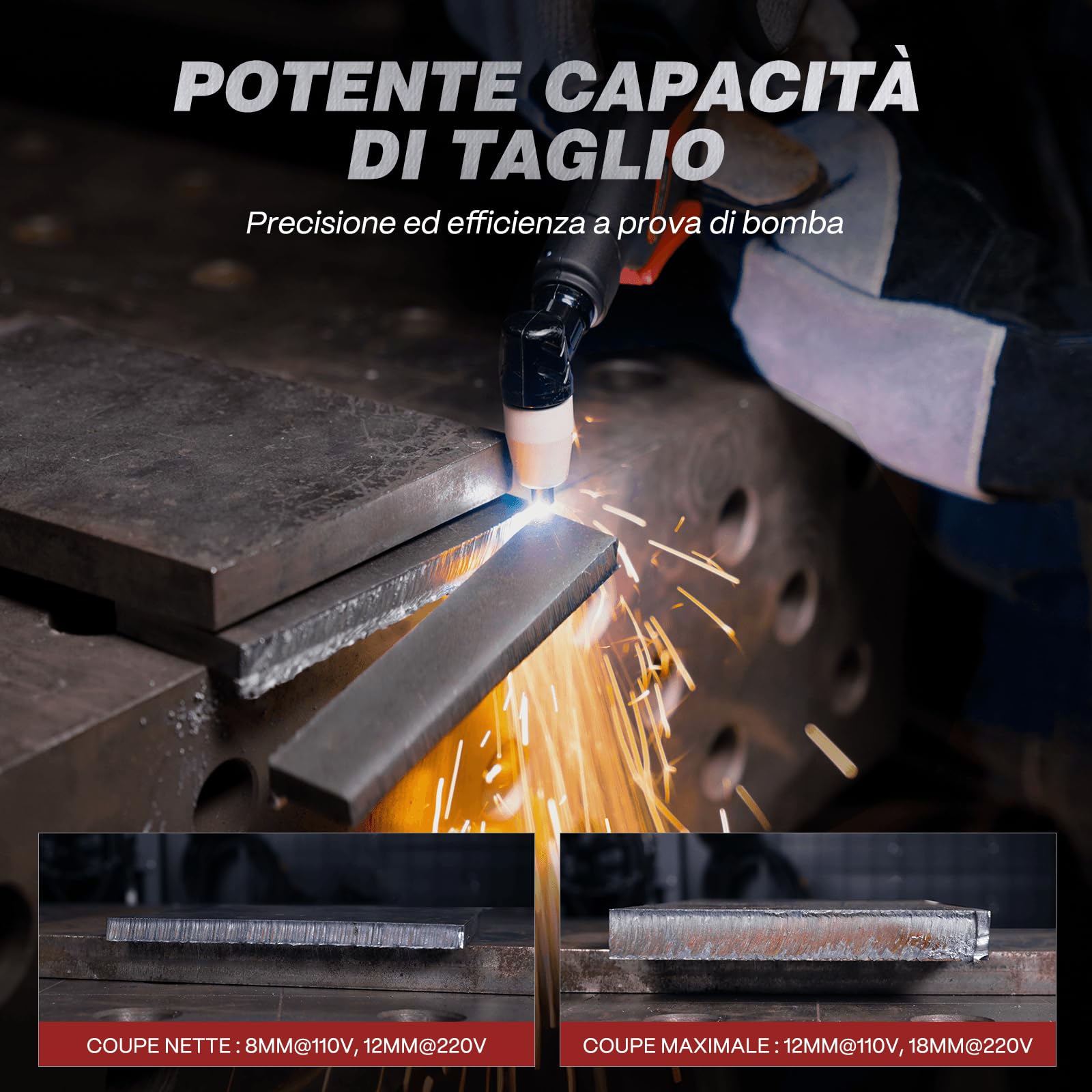 ARCCAPTAIN Taglierina al plasma 50 Ampere taglierina al plasma con IGBT Max. taglio 20 mm con postflusso e 2T/4T