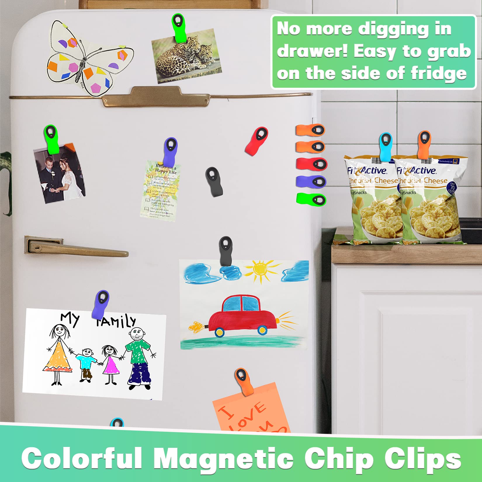 Snapklik.com : VNDUEEY 12 Pack Magnetic Chip Clips For Food Packages ...