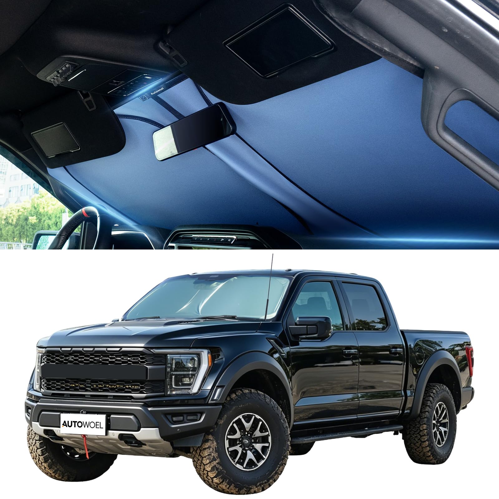 Titanium Silver Windshield Sun Shade