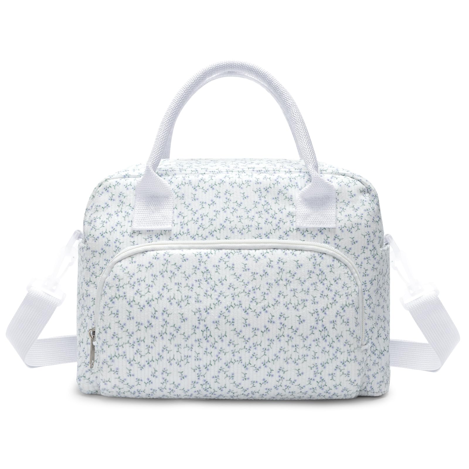 MAMONA Lunch Bag for Women Men Large Capacity Reusable Lunch Box Corduroy Insulated Cooler Tote Bags for Office Picnic