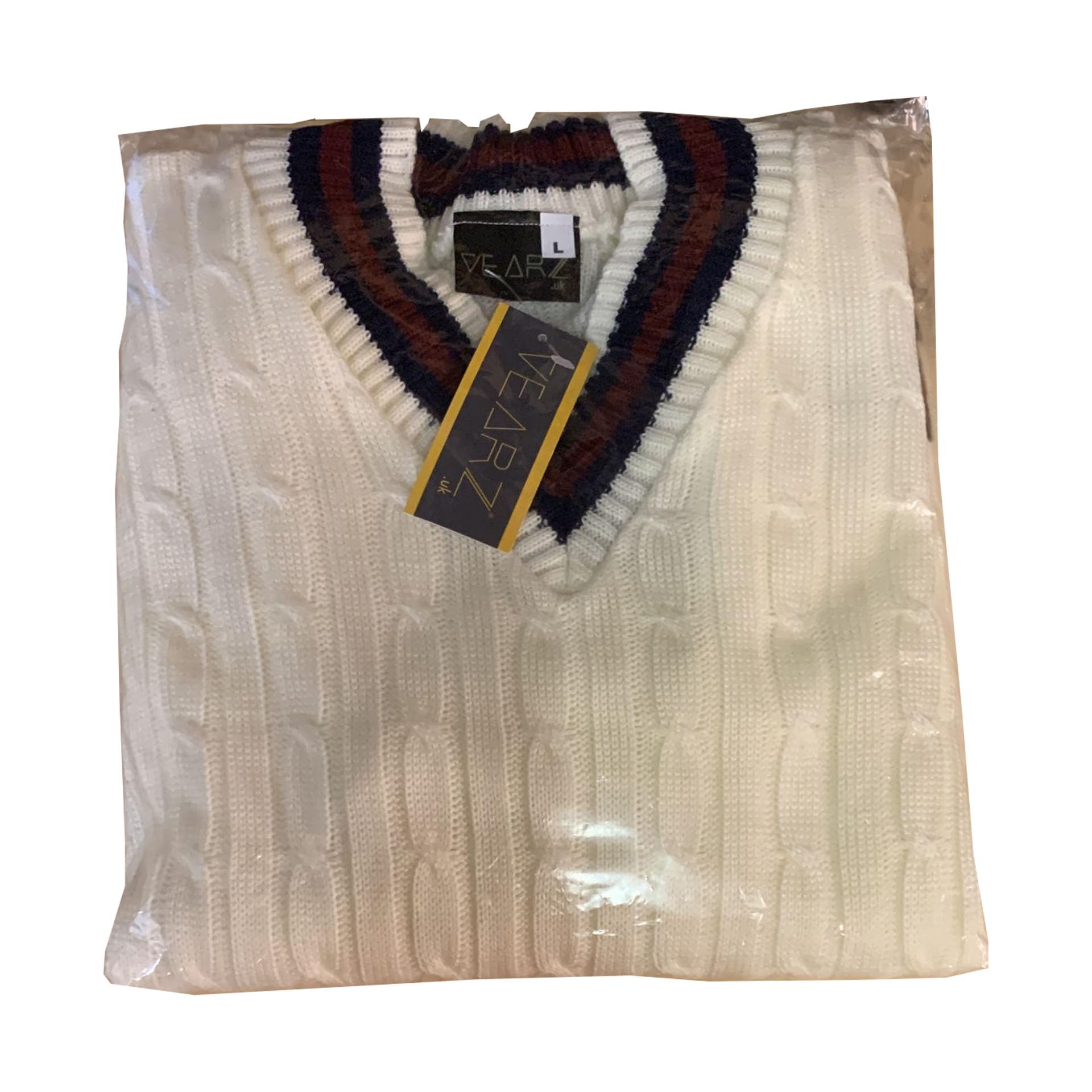VEARZ® Pull de cricket sans manches à col en V pour adulte - Uni - Unisexe - Classique - Pour le bureau - Décontracté - Pour le sport - Taille S à 2XL
