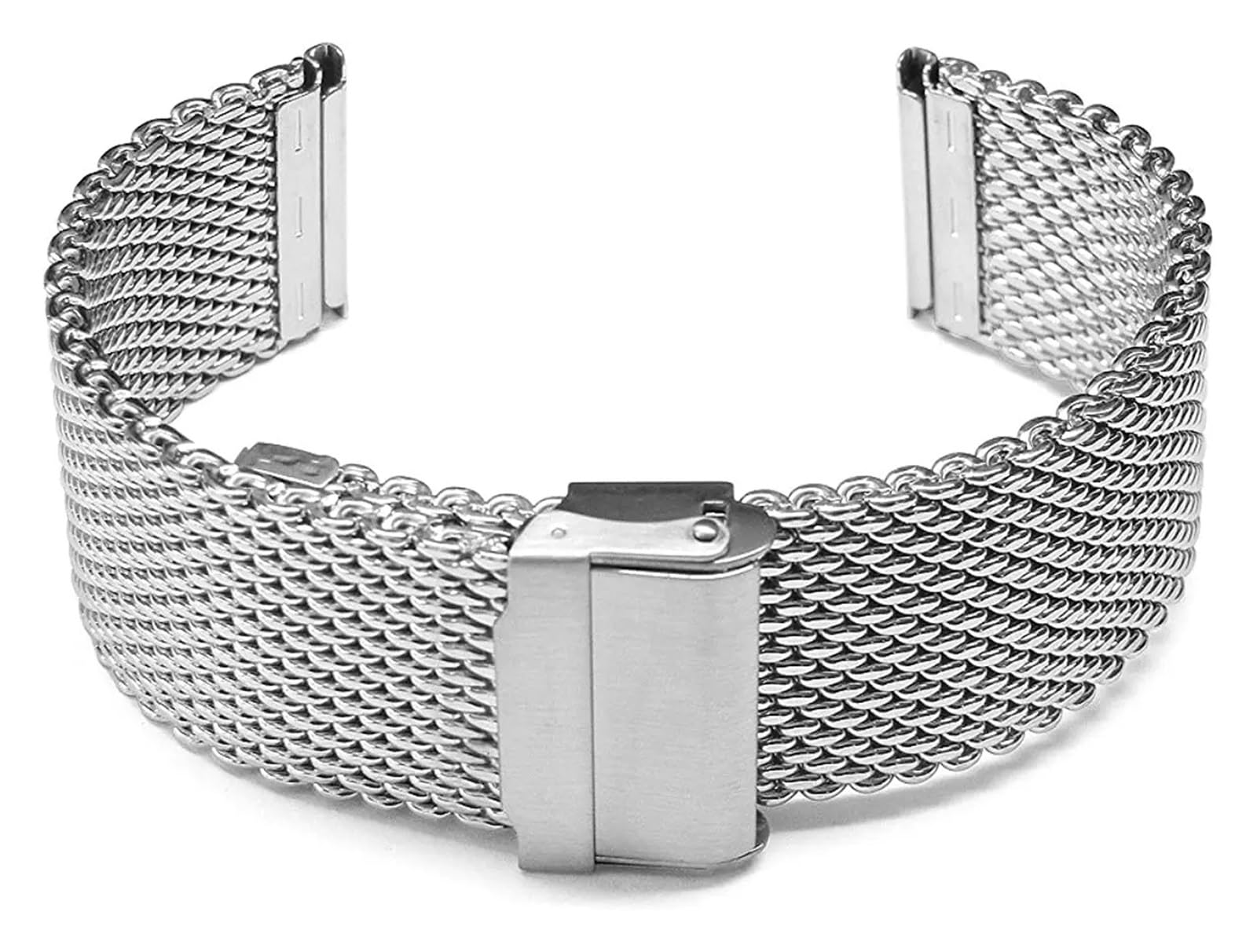 XMKT Bracelet de montre milanais à mailles grossières en acier inoxydable, épaisseur de 3mm, bracelet lourd, largeur 18 20 22 24mm, avec outil, 1.0mm