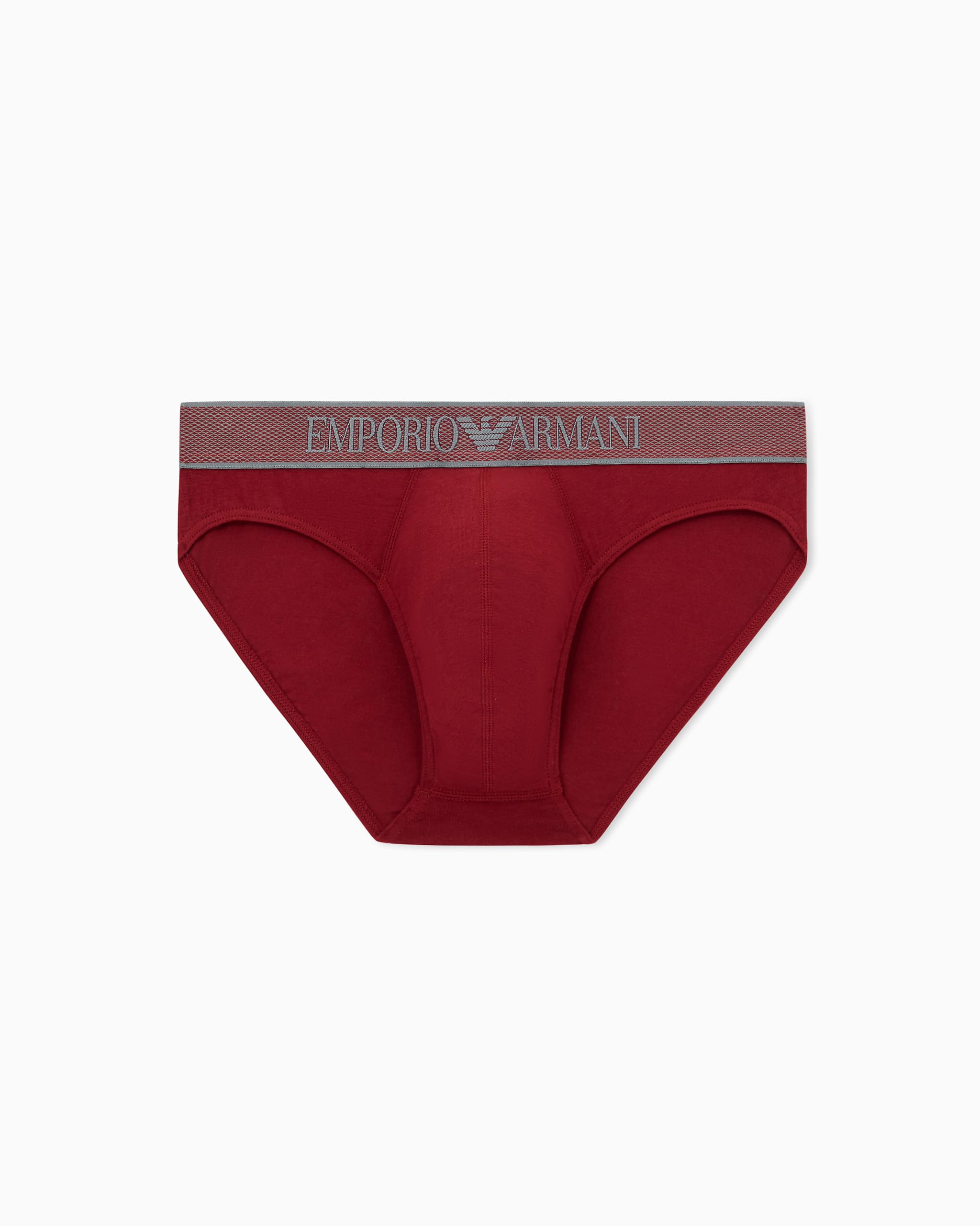 Emporio Armani Man's Shiny Logoband Brief RED S
