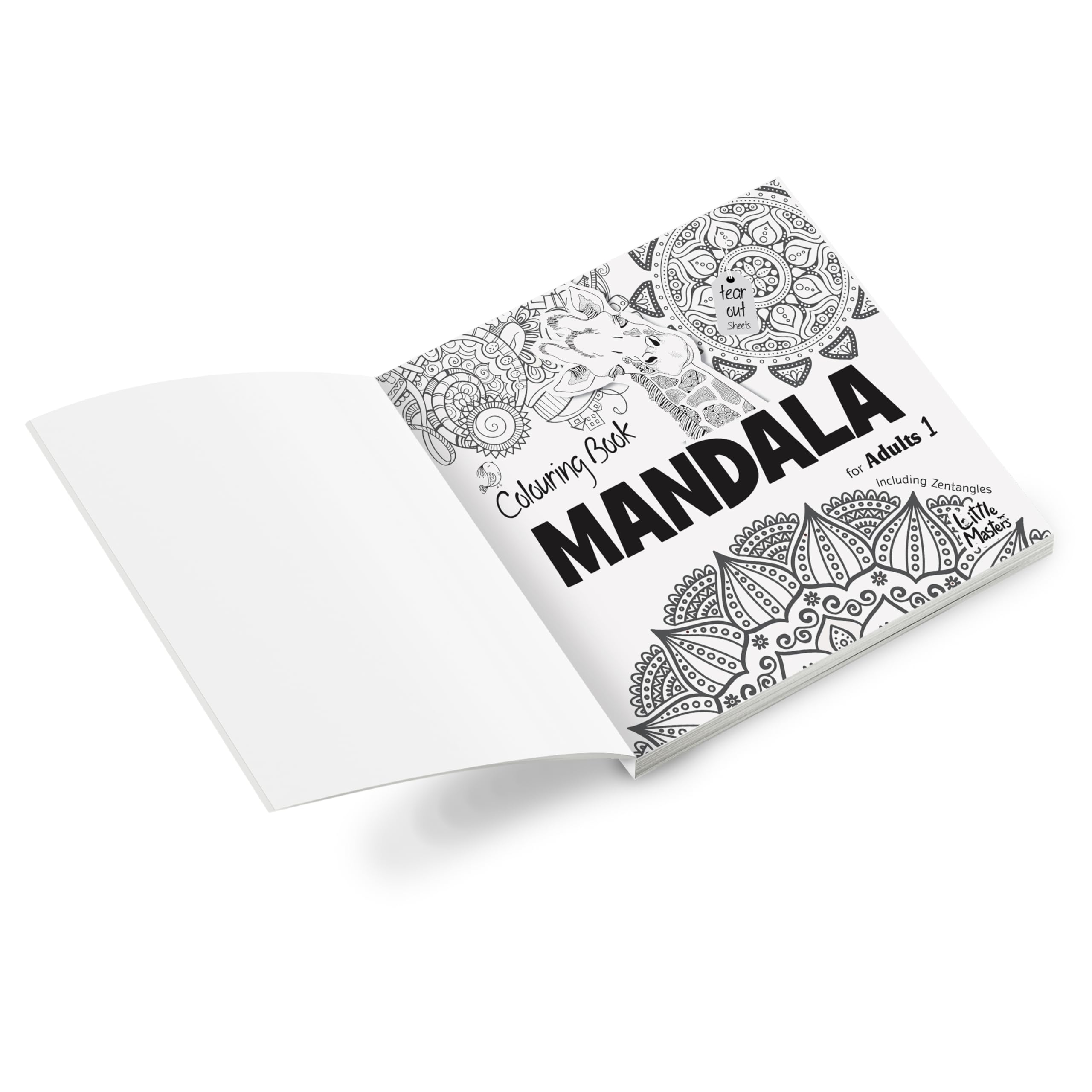 Mandala - Libro para colorear para adultos con hojas extraíbles (paquete de 2)