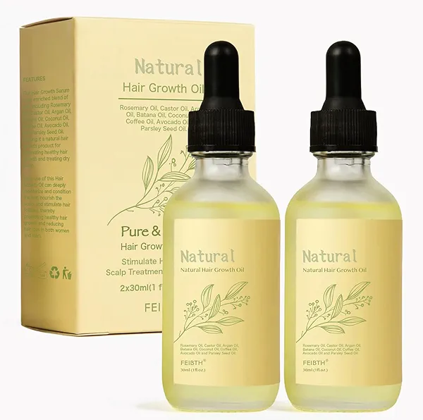 Hair Growth Oil, Natural Hair Growth Oil, Hair Oil for Hair Growth for Men and Women 2pcs