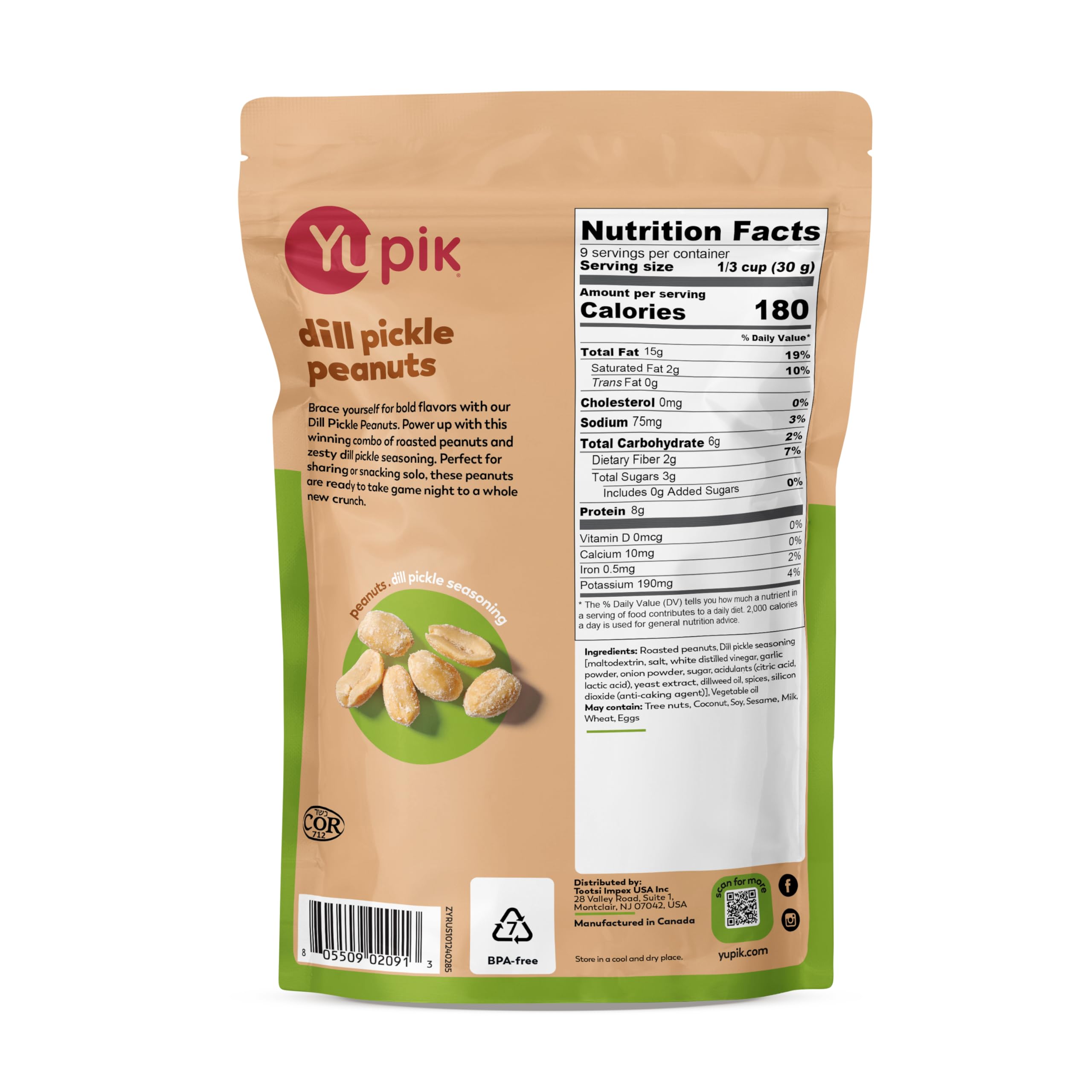 Amazon.com : Yupik Dill Pickle Peanuts, 10 Oz, Crunchy Savory