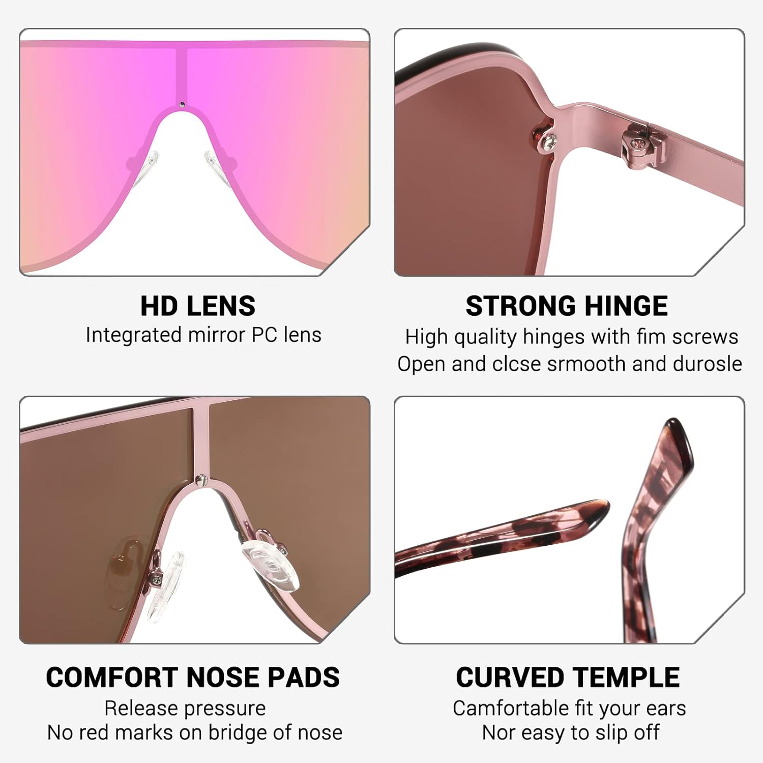 MAXJULI Polarized Sunglasses for Men and Women with Big Heads UV400 Protection Sun Glasses Ideal for Driving Golf 8132