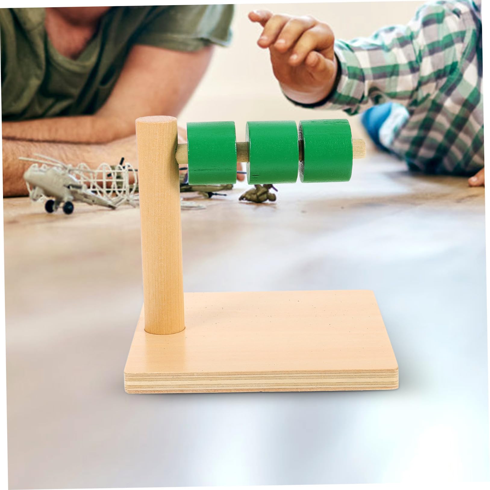 Discos Educativos Horizontales de Madera para Niños, Juguete Montessori | Juego Didáctico de 0 a 3 Años, Superficie Pulida sin Rebabas, Operación Sencilla y Obsequio Navideño