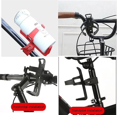 Miniatura 6 de Paquete de 2 soportes para botellas de bicicleta, soporte universal para botella de agua, soporte para taza de agua para bicicleta, cochecito y
