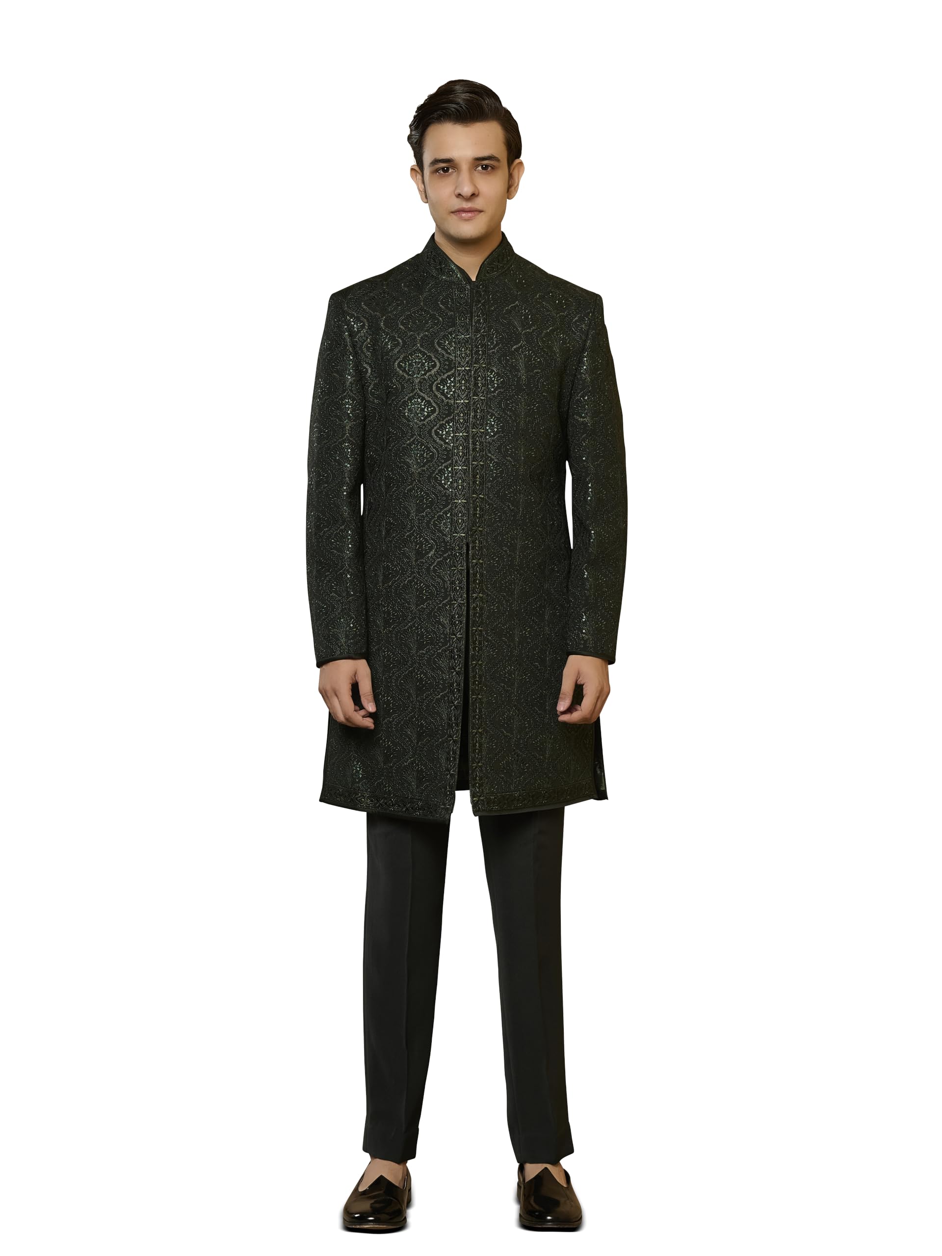 tasva Midnight Prism Achkan Set-picture-27