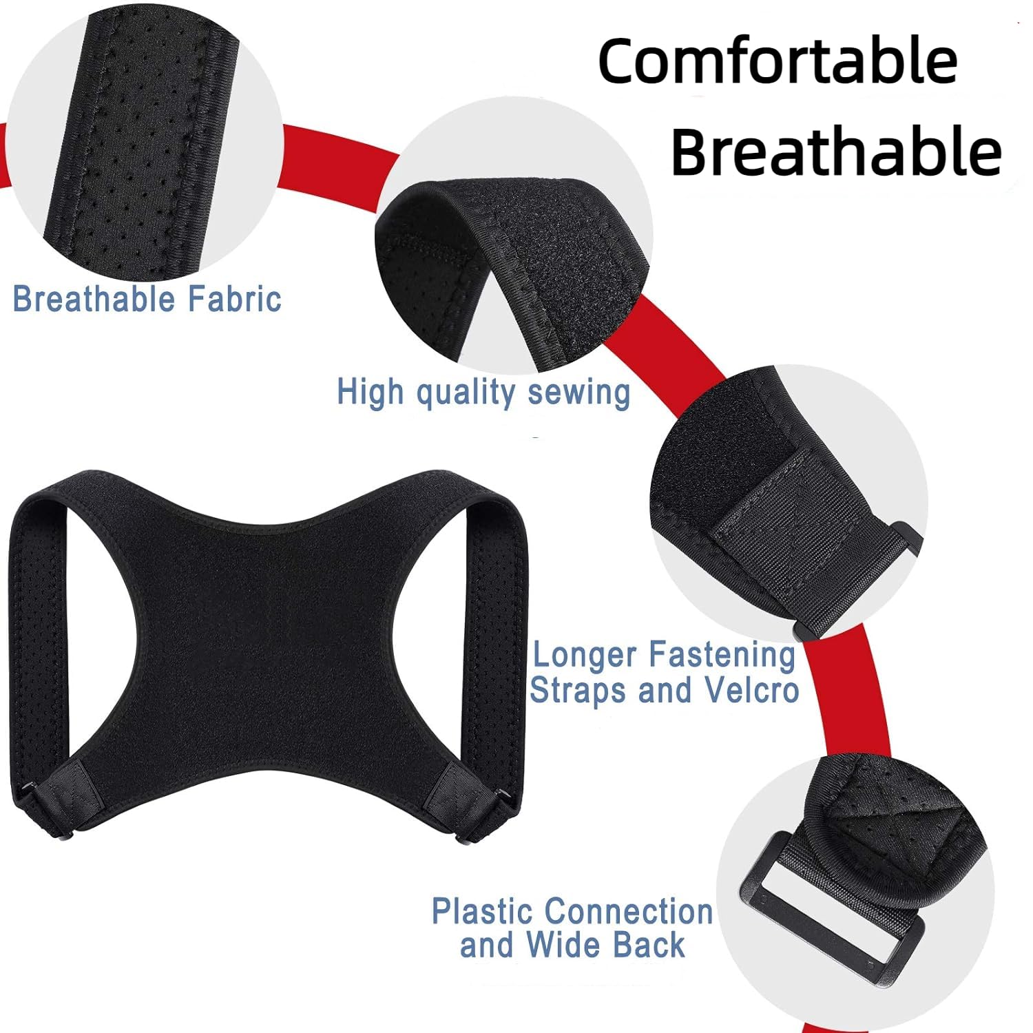 Vaunn Correcteur de Posture Dorsal pour Femmes et Hommes, Soutien Réglable, Correction de la Scoliose et des Bosses, Douleurs Dorsales, Correction de la Colonne Vertébrale - 2