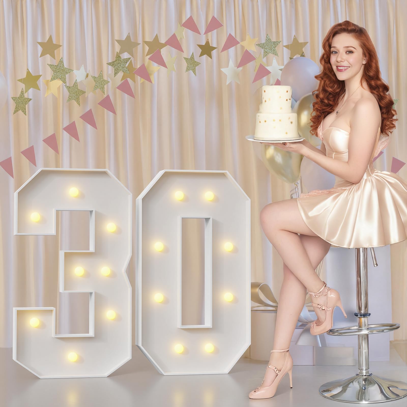 Photo 1 of JoyMuse 30 Marquee Numbers Light Up Decorations