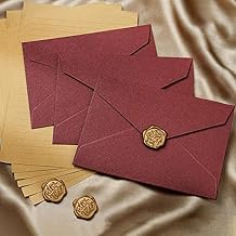 Letter Set, Vintage Style Letter Set, Simple (3 Envelopes + 10 Stationery + 3 Sealing Seals), Stylish, Invitations, Proposal Letters, Weddings, Mother's Day, Birthdays, Thank You Cards, Birthdays