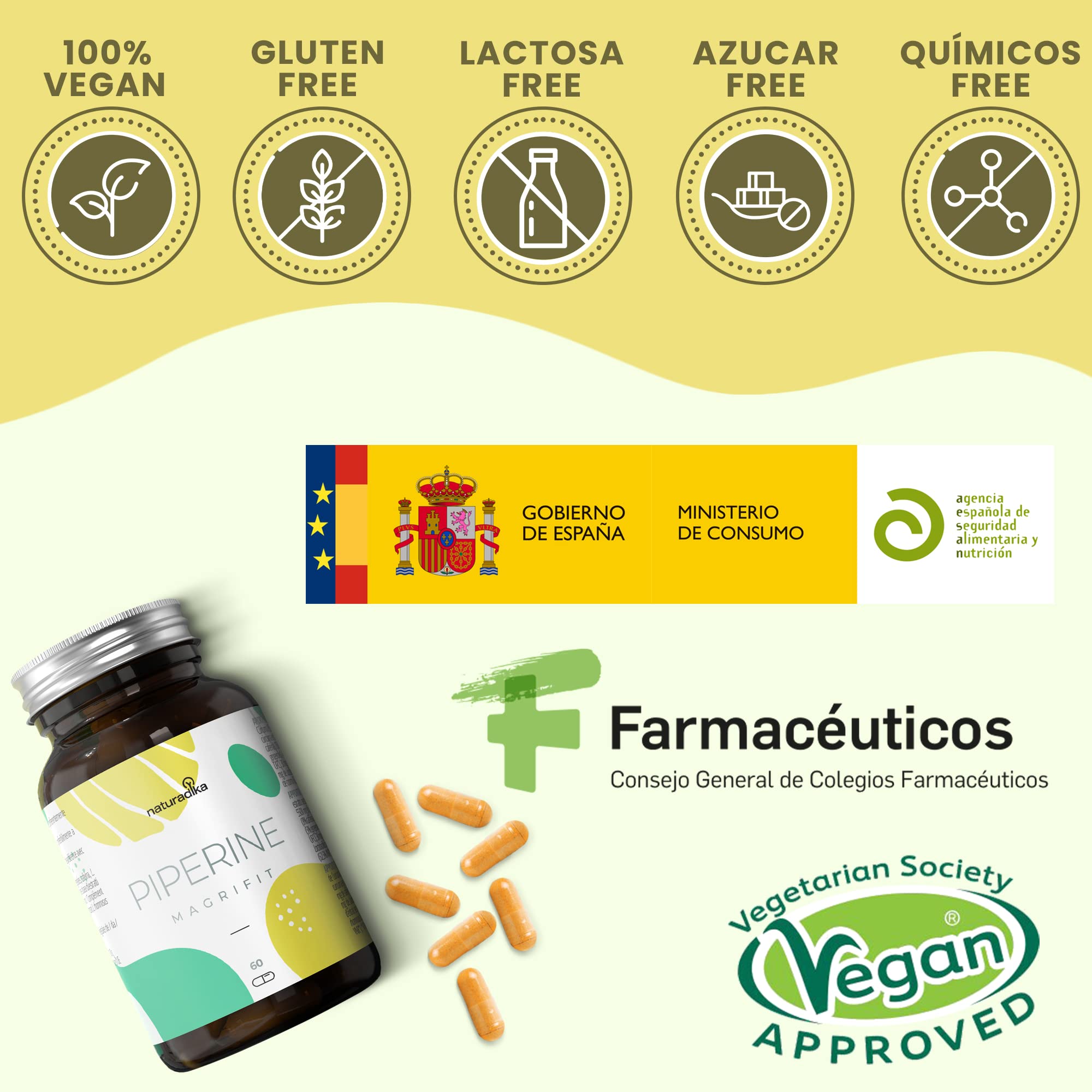 Pastillas para Adelgazar Muy Rapido Magrifit Piperine | Quema Grasas Adelgazante Mujer y Hombre | Inhibidor de Apetito y Ansiedad | Quemagrasas Potente y Efectivo (30 días - Oferta Estándar)