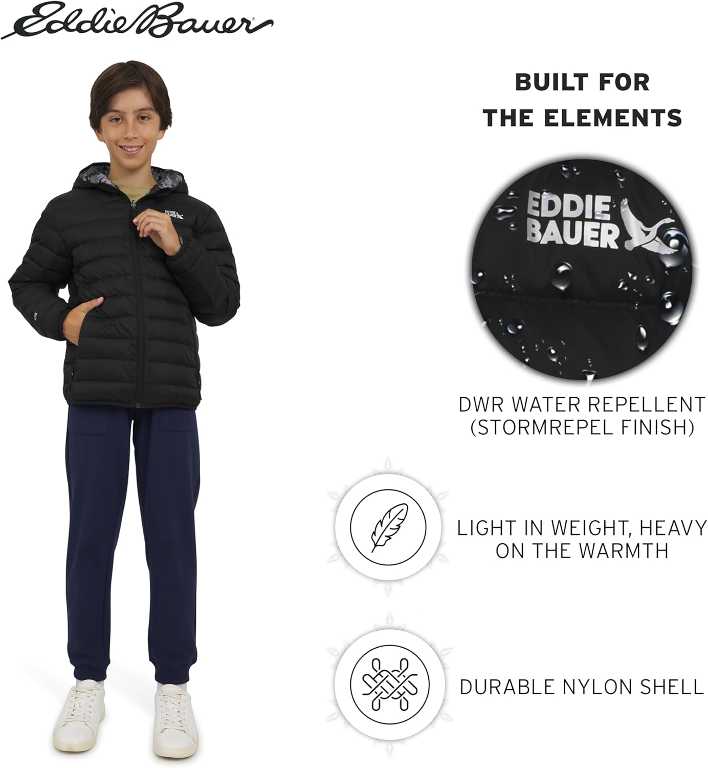 Eddie Bauer Boys' CirrusLite Reversible Lightweight Down Puffer Jacket - Image 5