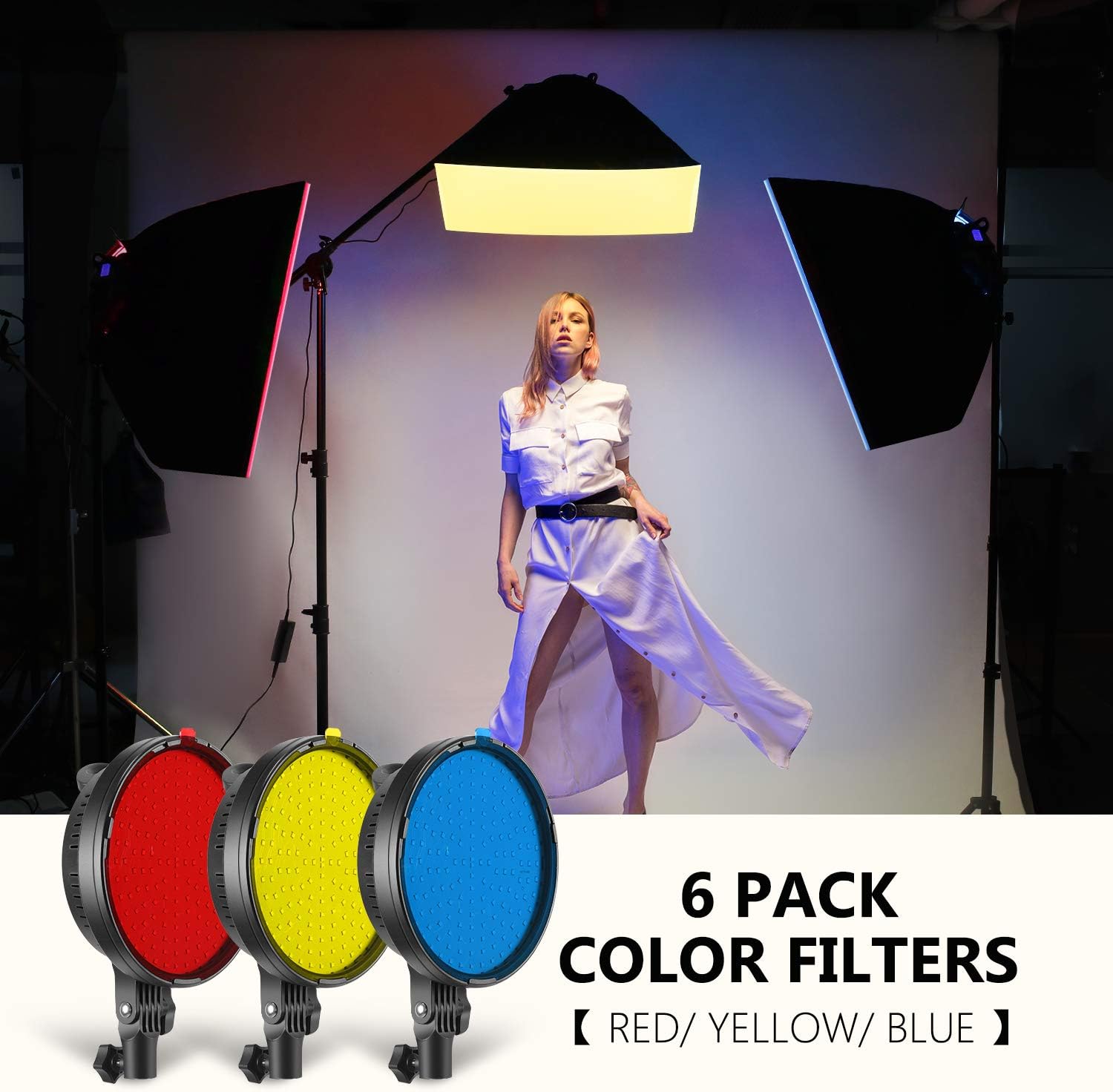 Tесh Dеаlѕ 🔥 Neewer 3-Pack 2.4G LED Softbox Lighting Kit with Color Filter: 20x28 Softbox, 3200-5600K 48W Dimmable LED Light Head with 2.4G Remote, Light Stand, Boom Arm, Bag for Photo Studio Video Shooting