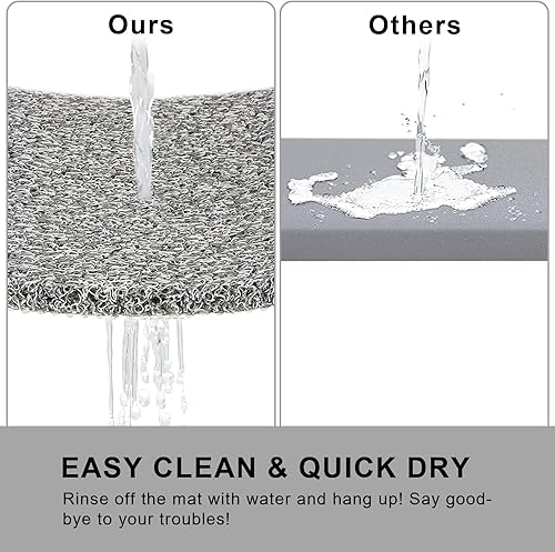 Miniatura 4 de Alfombrilla de bañera antideslizante, alfombrilla de baño antideslizante de 1.5 cm de grosor extra, alfombrilla de ducha antideslizante de secado