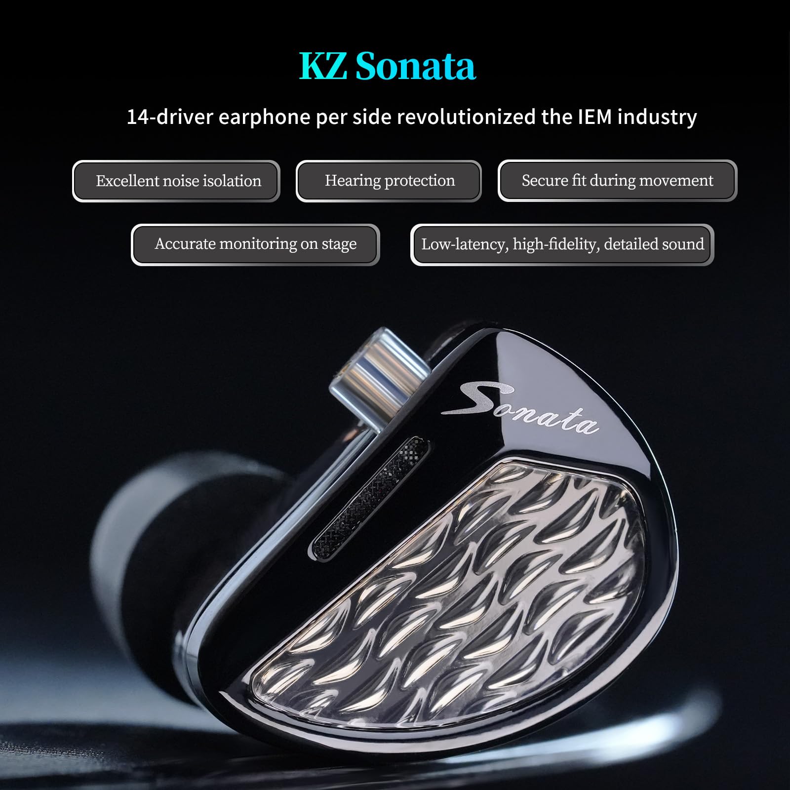 KZ Sonata リケーブル付き 美品　値下げ不可 Amazon.co.jp: KZ Sonata 14BA IEM、インイヤーモニターヘッドホン、高