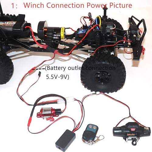Miniatura 5 de Parachoques delantero RC, parachoques delantero de aleación de aluminio con cabrestante para -4 piezas de actualización RC Car Crawler, metal pesado