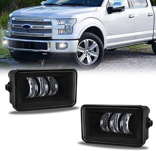 Shocklight Luces antiniebla LED aptas para Ford F150 2015 2016 2017 2018 2019 2020 con función DRL y señal de giro