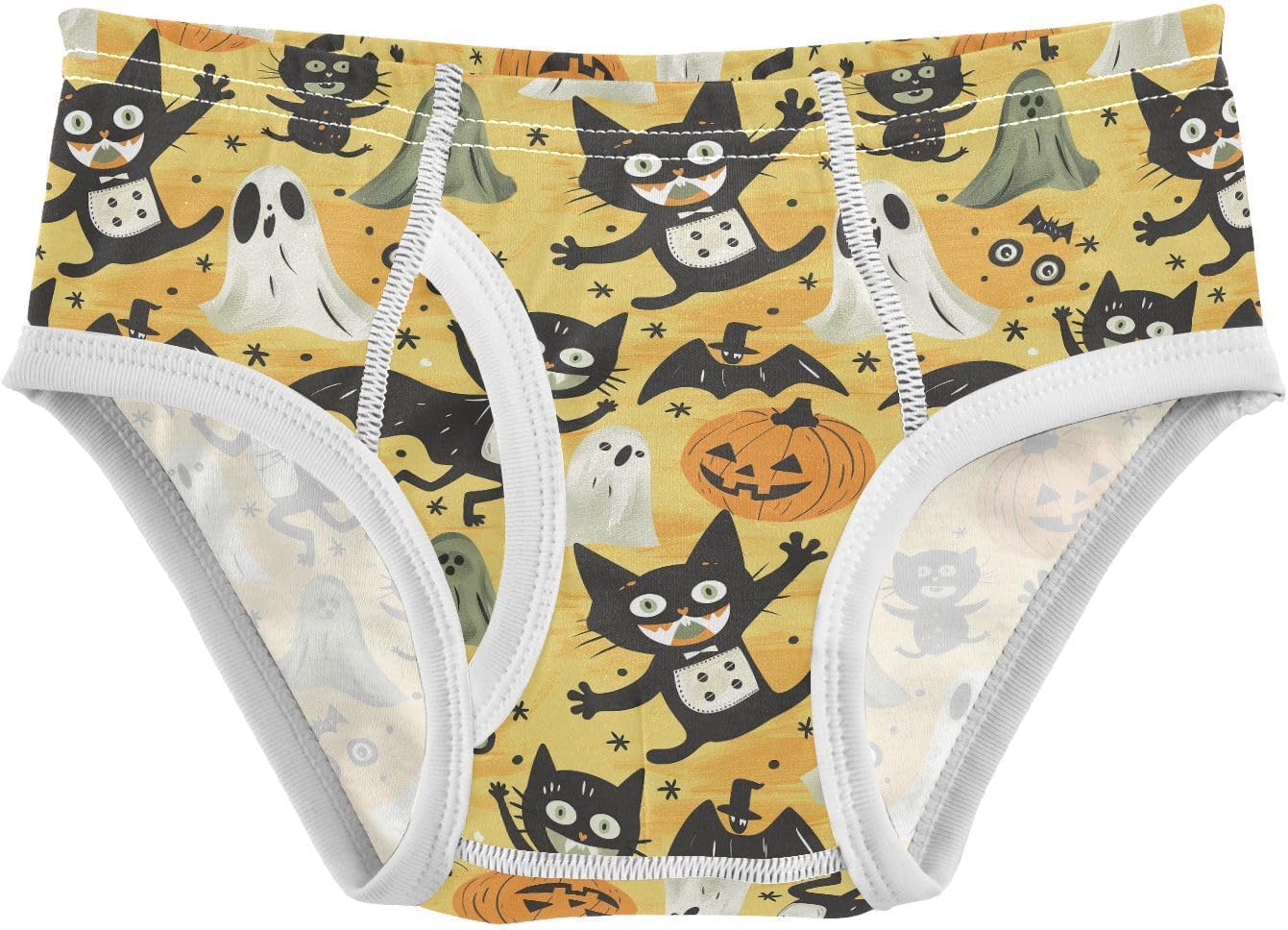 visesunny Boys Potty Training Underwear Cartoon Cat Ghost Breathe Cotton Briefs Size 2T-8Y for Toddler