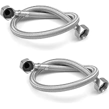 WRAS Approved Elbow 1/2 90  x 1/2 BSP 500mm Flexi Pipe