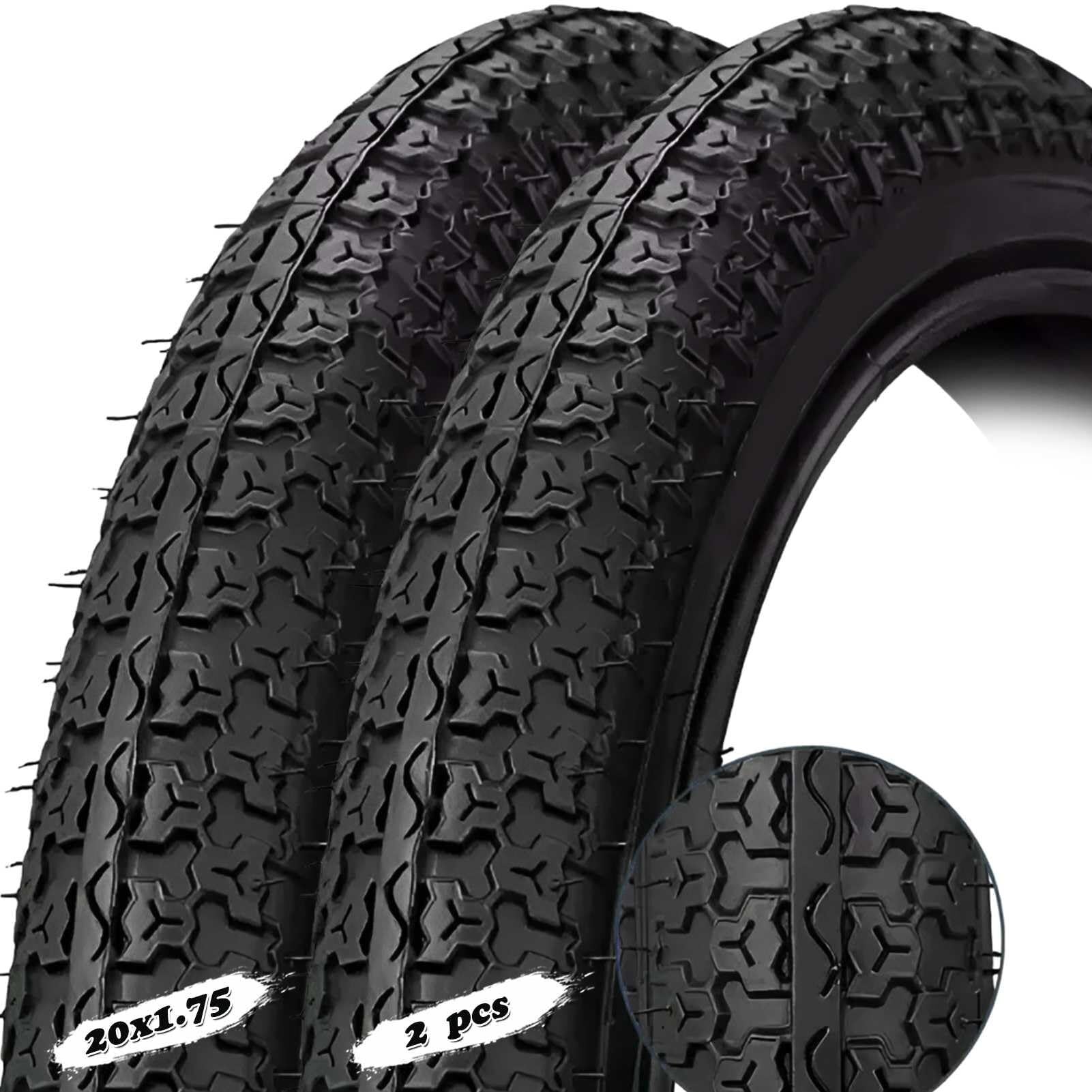 2 SZT. 20x1.75 Opona do Roweru, Opona Klinczerska 20-1.75 60 TPI Lekka Do Miasta i Trasy 20 1.75 240–310 kPa 35–45 PSI do Rowery Górskiego i Długich Tras 47-406