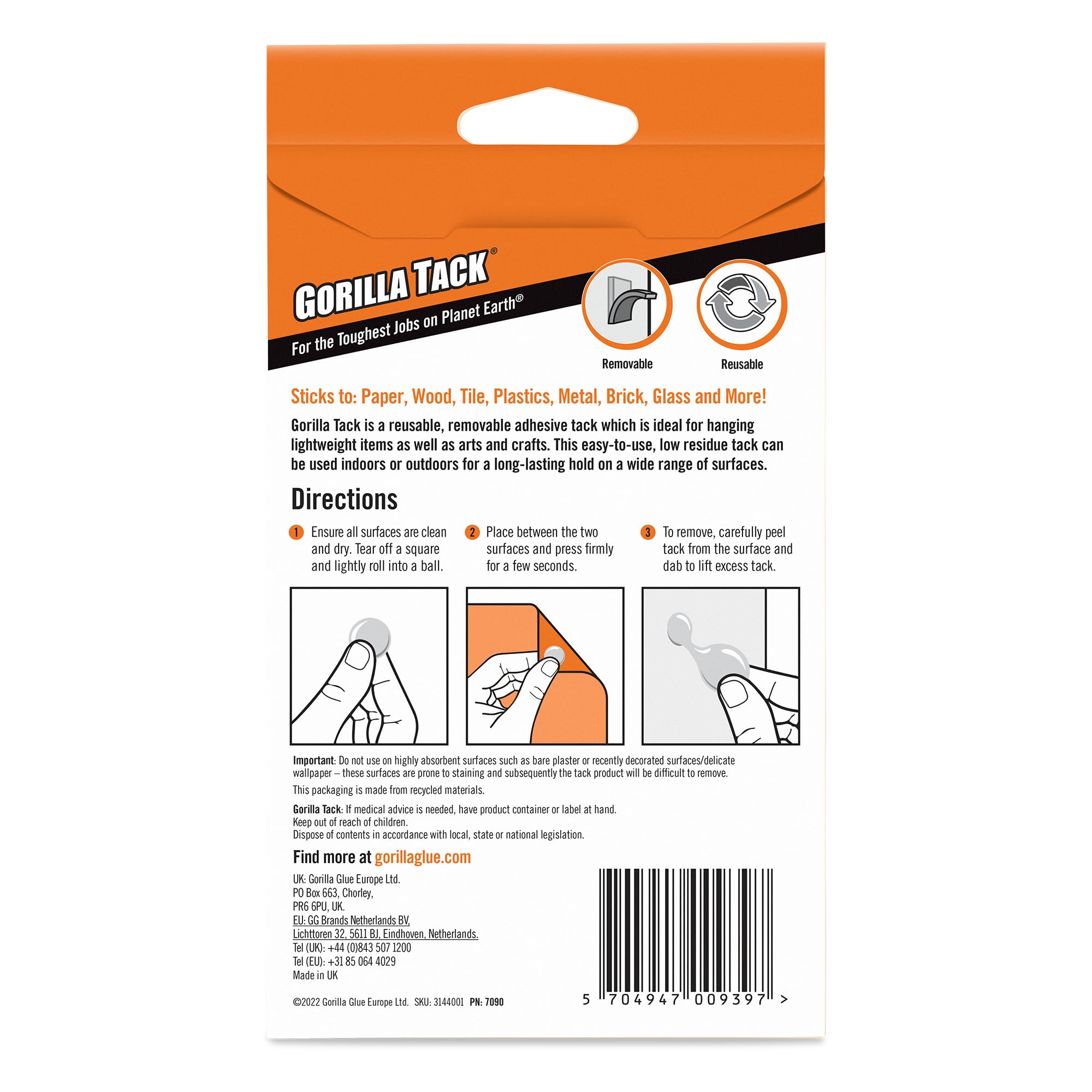 Gorilla 3144001 Tack 56 g, biały