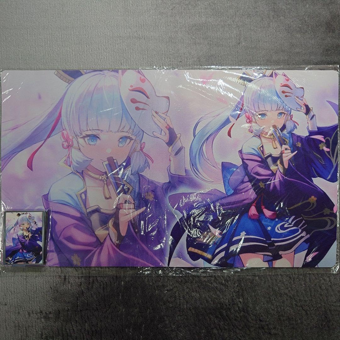 β1 原神 狐のお面扇子 神里綾華 スリーブプレイマット