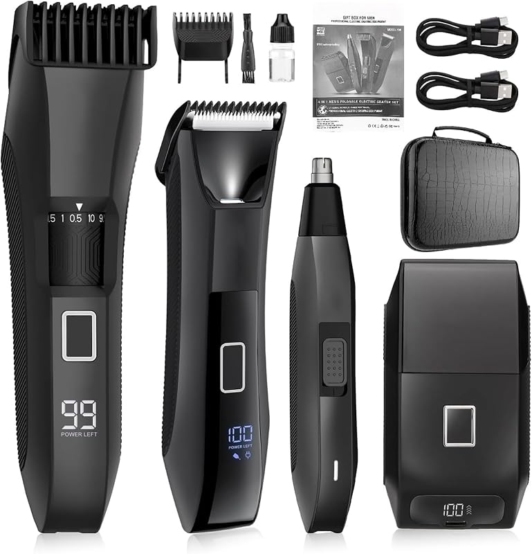 Aparador corporal masculino Bomic 4 em 1 com carregamento USB-C e IPX7