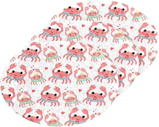 Cute Cartoon Crab Kitchen Sponges Red Heart Cleaning Dish Sponges Non-Scratch Natural Scrubber Sponge for Kitchen Bathroom Cars, pack of 3
