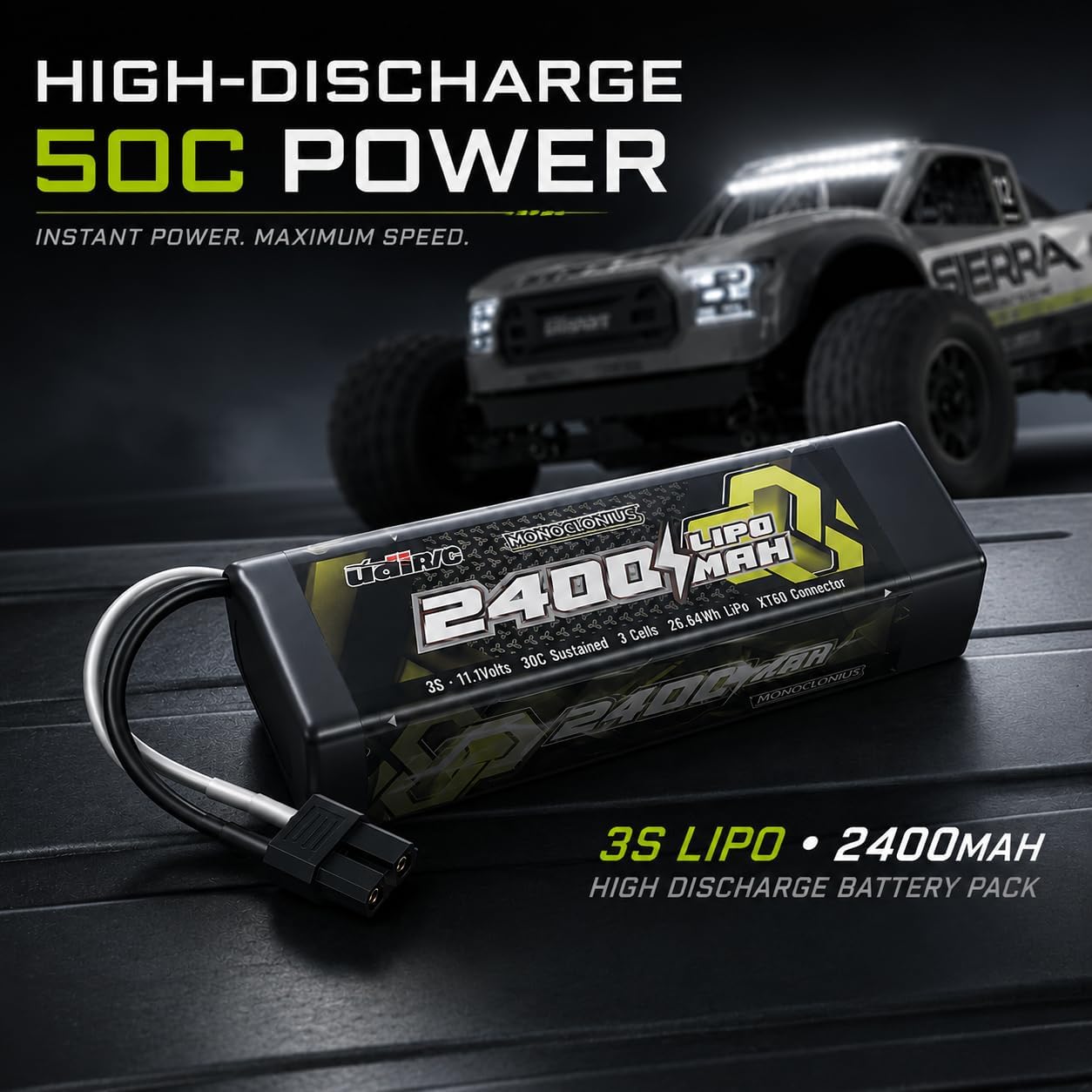 UDIRC 1203PRO 1/12 RC Short Course Truck, 50MPH 3S Brushless Fast RC Car with Gyro and Center Diff for Adults, 4WD All Terrain Desert Truck RTR, 3S Battery Included, Multi-Mode LED Light System