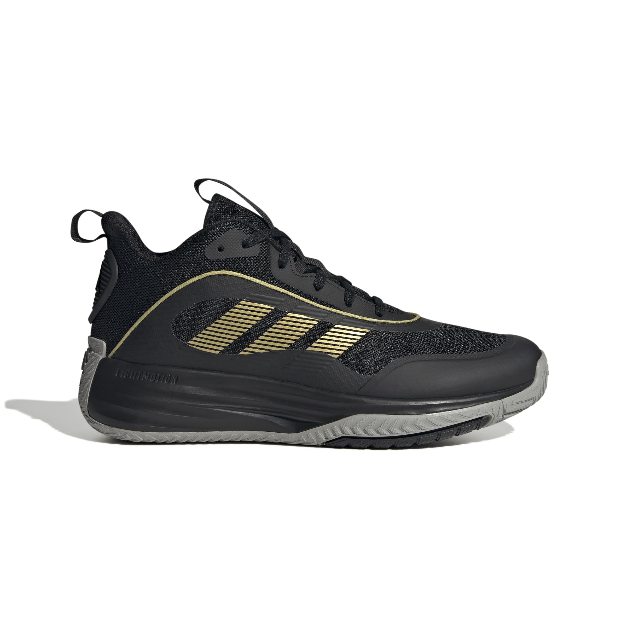 adidas Mezczyzni Own The Game 3 Shoes, Core Black/Gold Metallic/Mgh Solid Grey, 44 EU