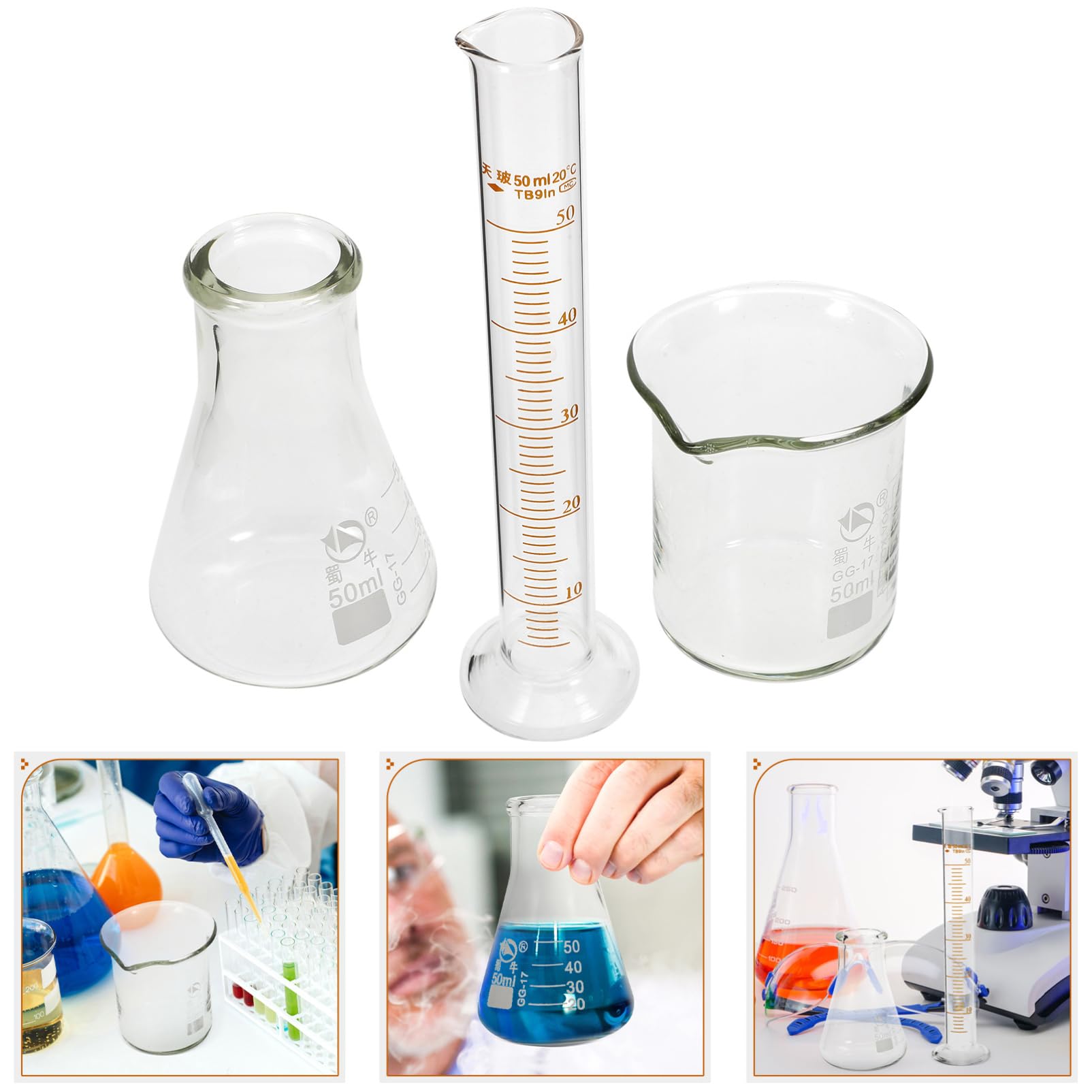Amazon.co.jp: PartyKindom 1セット実験室用ガラス器具 メス