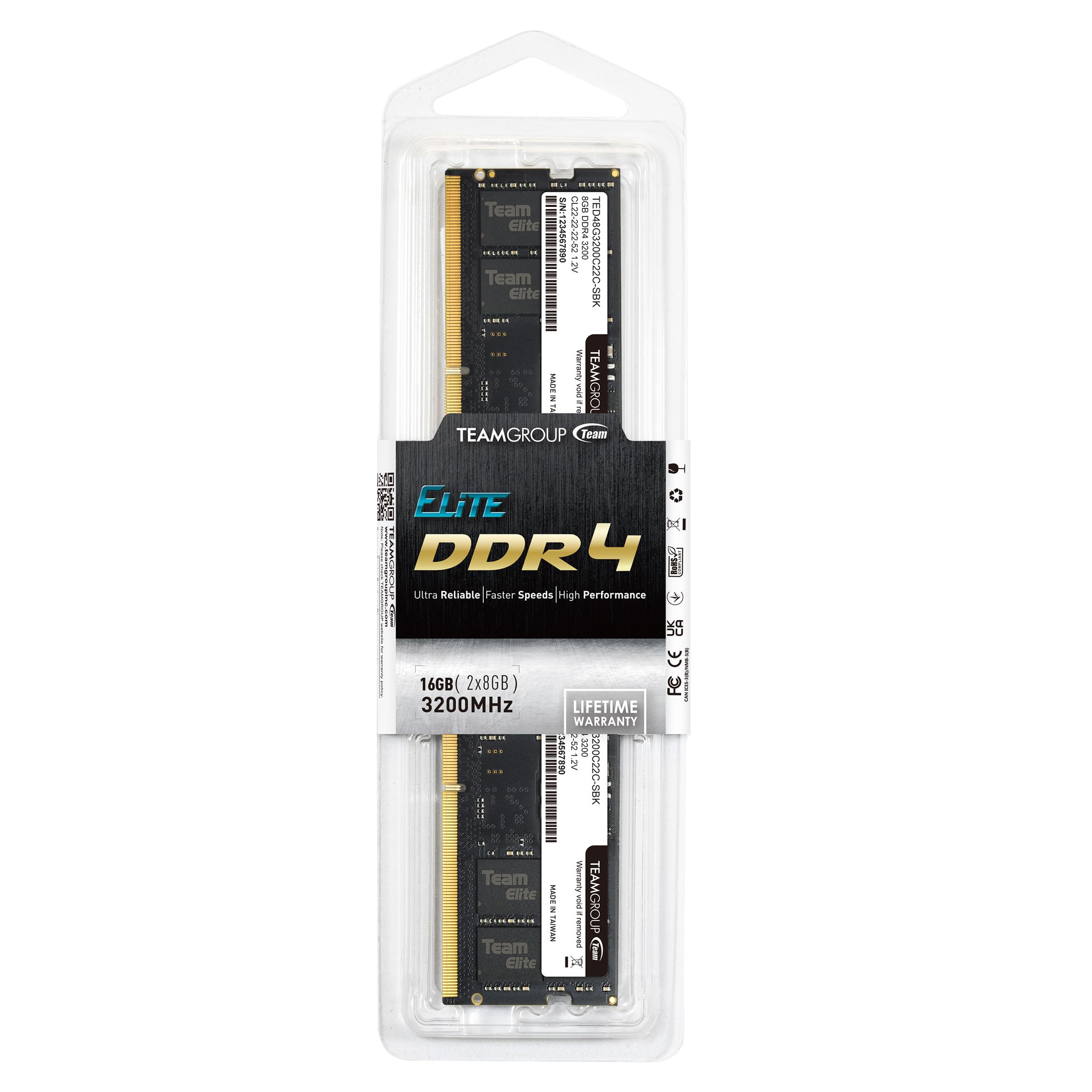 DDR4 3200 16GB(8GB×2) TEAMGROUP 動作確認済 storagemedia_1000000107